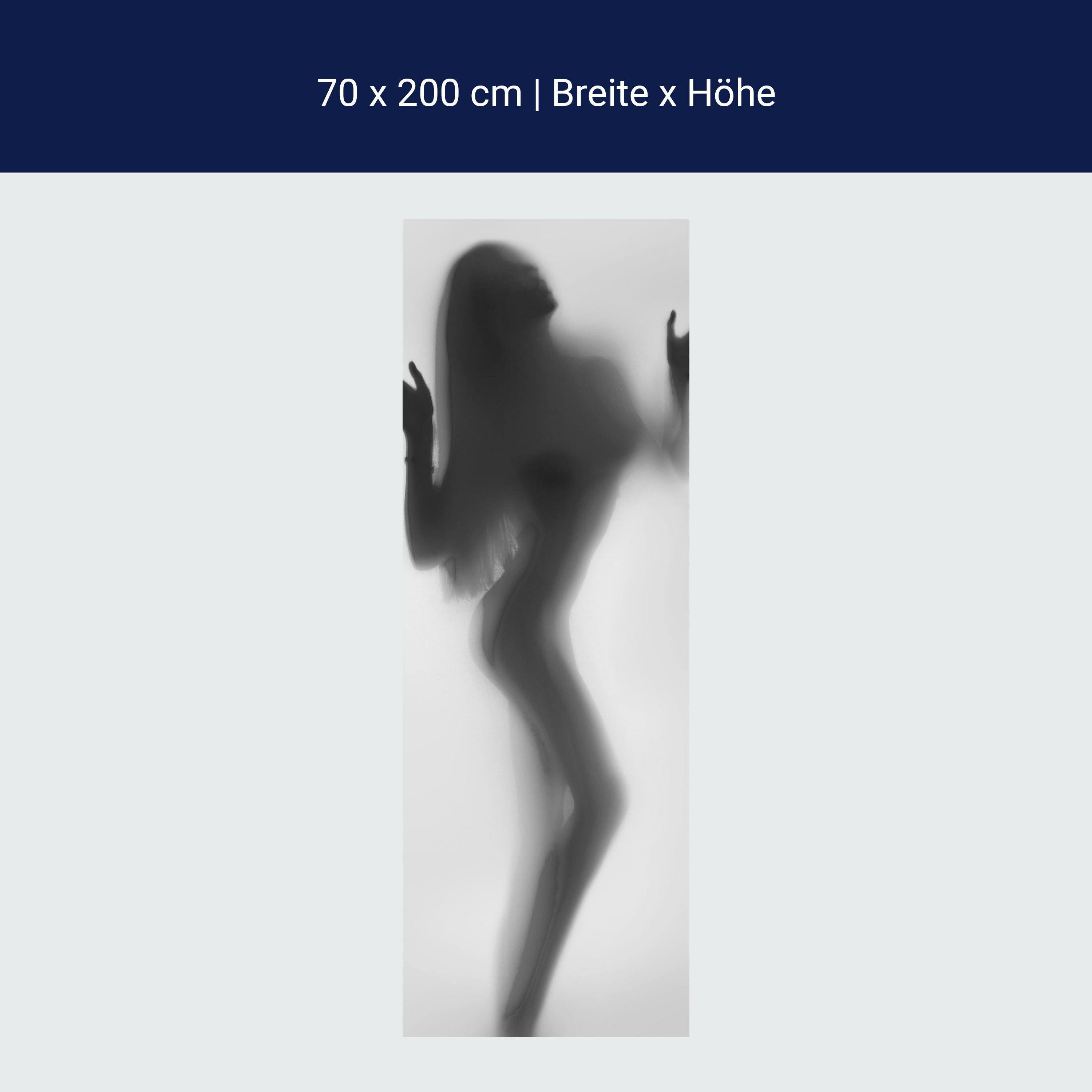 Türtapete Silhouette Frau, Milchglas, Sexy, Weiß M1198 Türtapete Silhouette Frau, Milchglas, Sexy, Weiß M1198