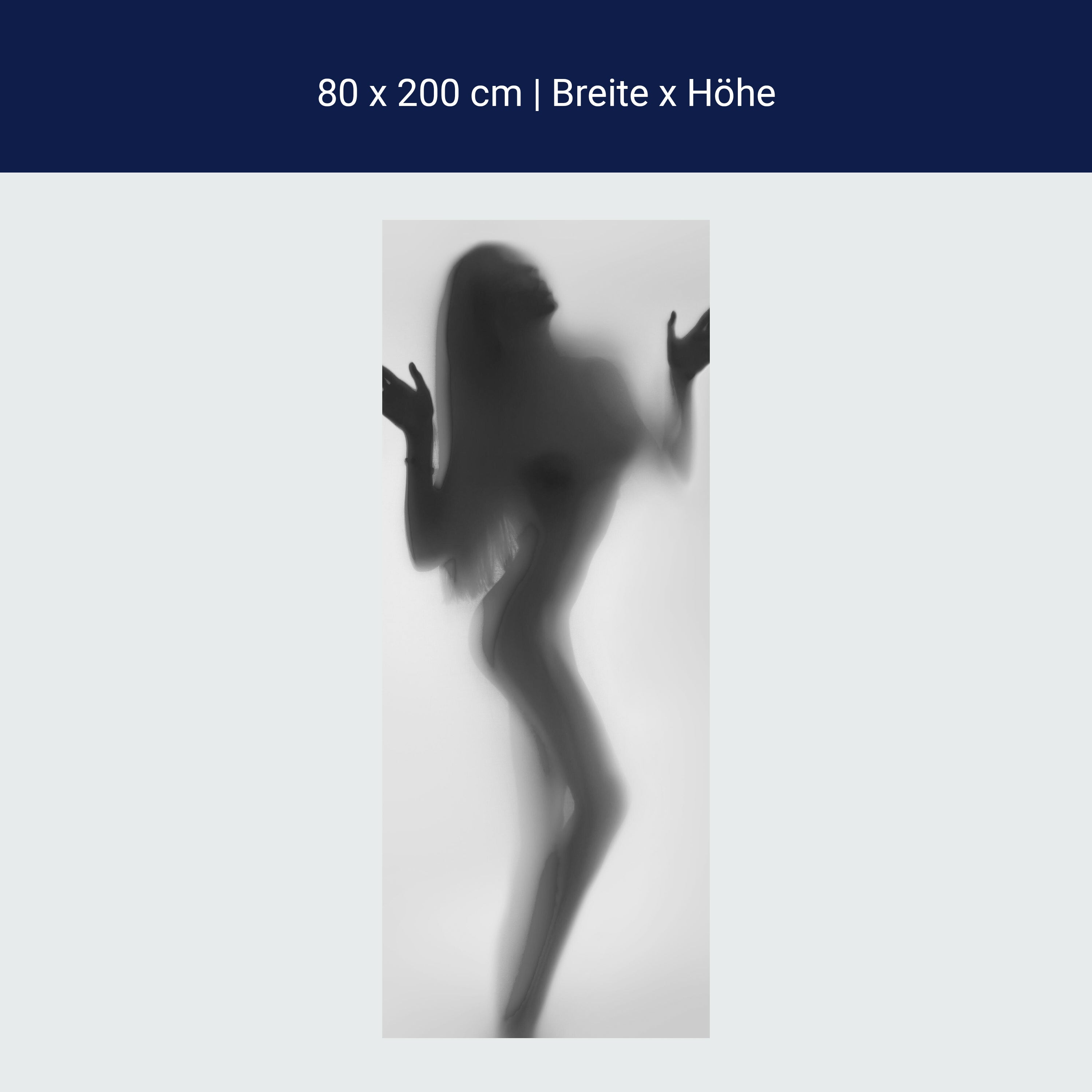 Türtapete Silhouette Frau, Milchglas, Sexy, Weiß M1198 Türtapete Silhouette Frau, Milchglas, Sexy, Weiß M1198