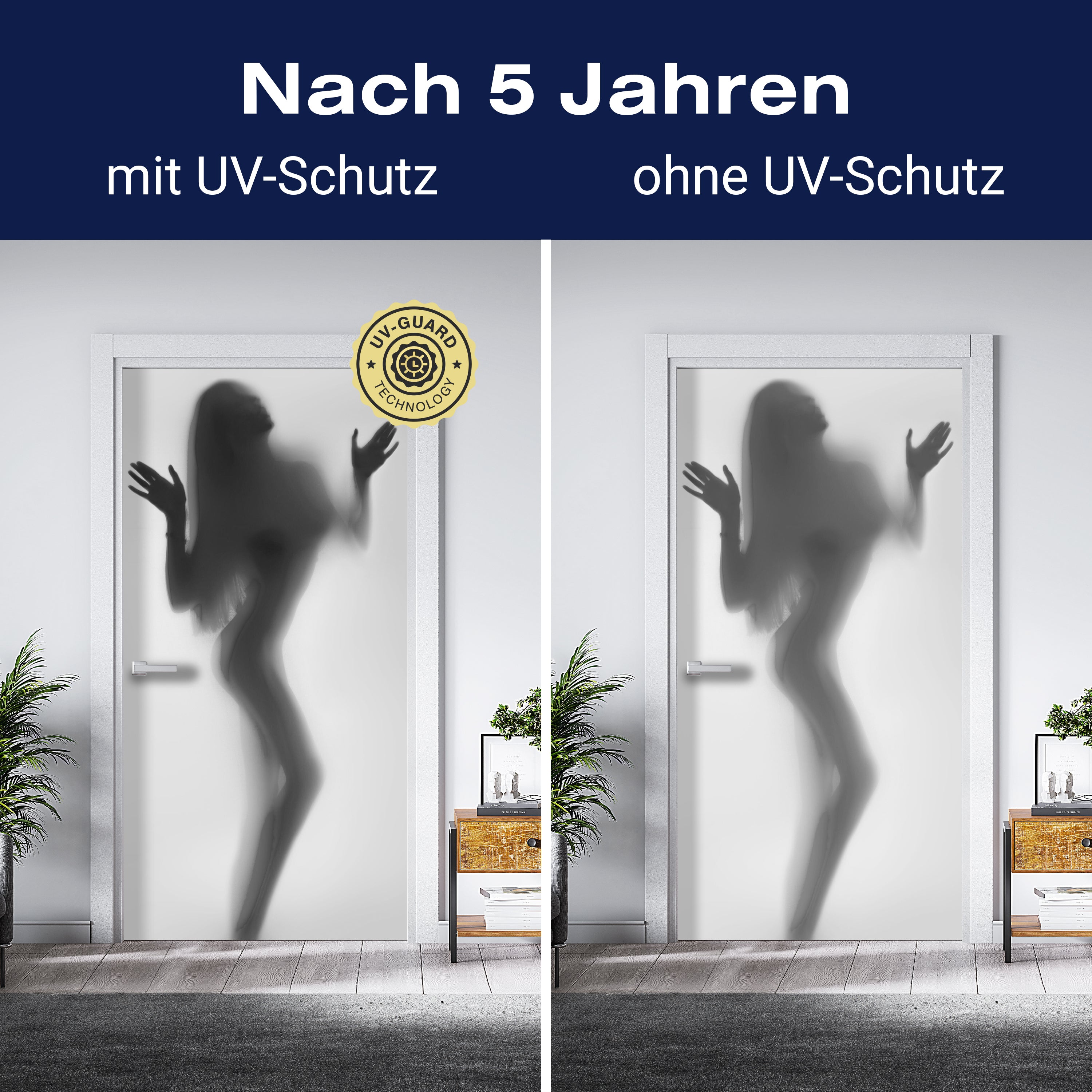 Türtapete Silhouette Frau, Milchglas, Sexy, Weiß M1198 - Bild 4 Türtapete Silhouette Frau, Milchglas, Sexy, Weiß M1198 - Bild 4