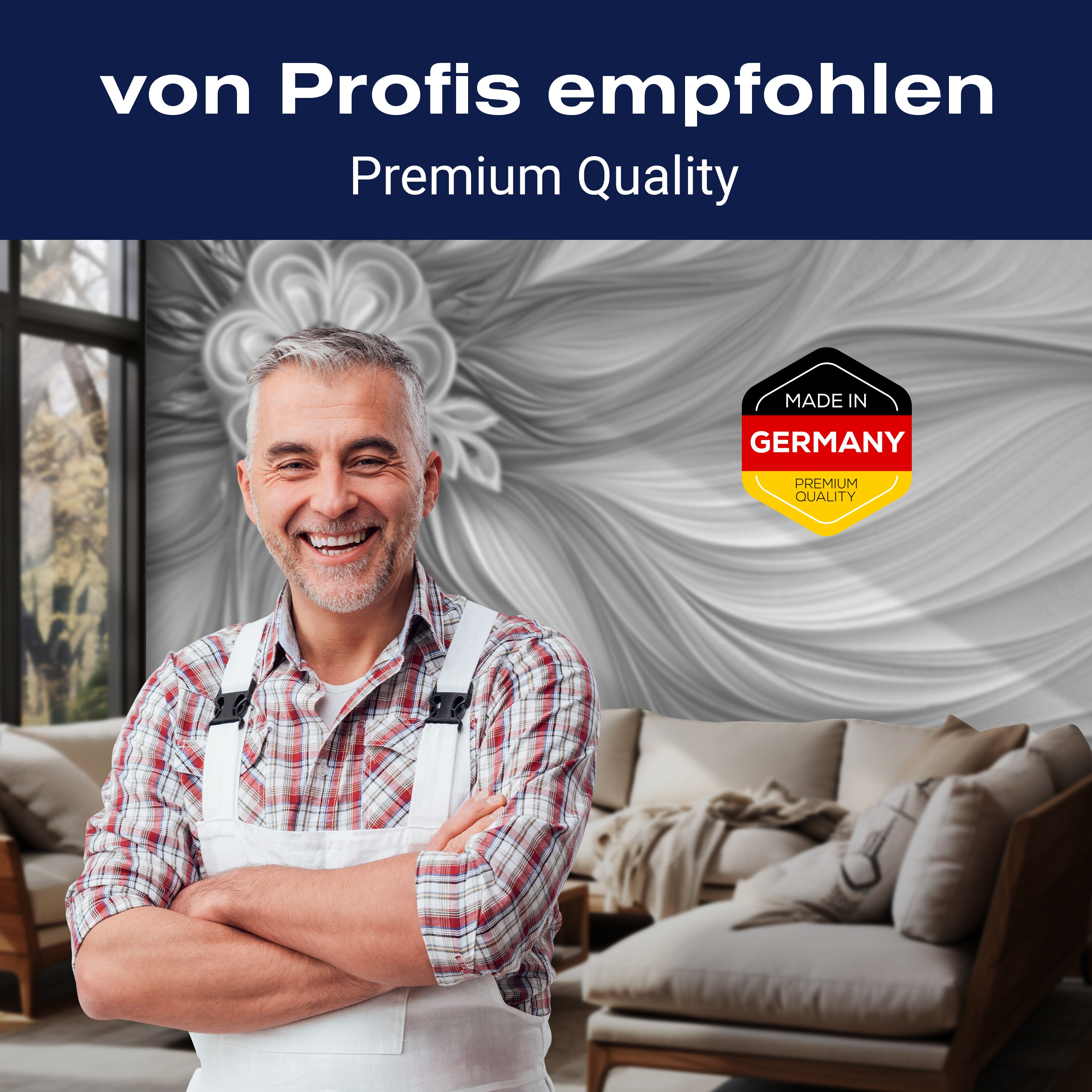 Fototapete Perlen grau Blume M1202 - Bild 5 Fototapete Perlen grau Blume M1202 - Bild 5