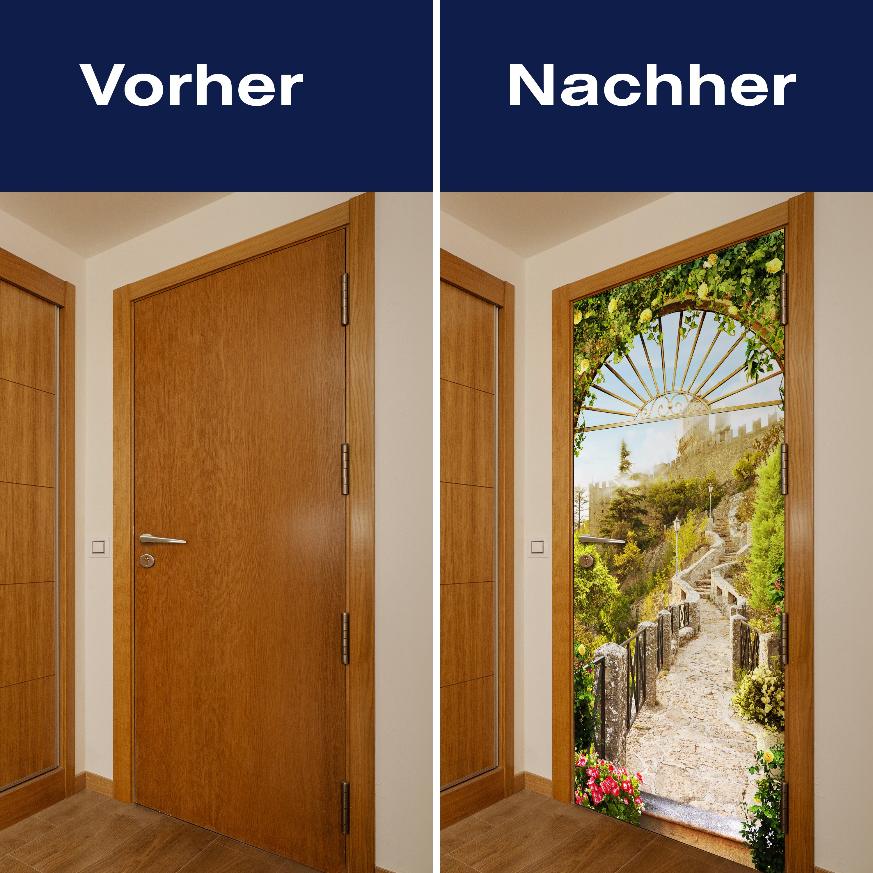 Türtapete Ausblick auf Burg, Tor, Mauer, Treppe M1203 - Bild 10 Türtapete Ausblick auf Burg, Tor, Mauer, Treppe M1203 - Bild 10