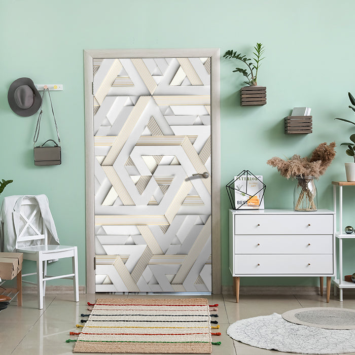 Türtapete Abstraktes Muster, Dreieck, Formen M1204 - Bild 1 Türtapete Abstraktes Muster, Dreieck, Formen M1204 - Bild 1