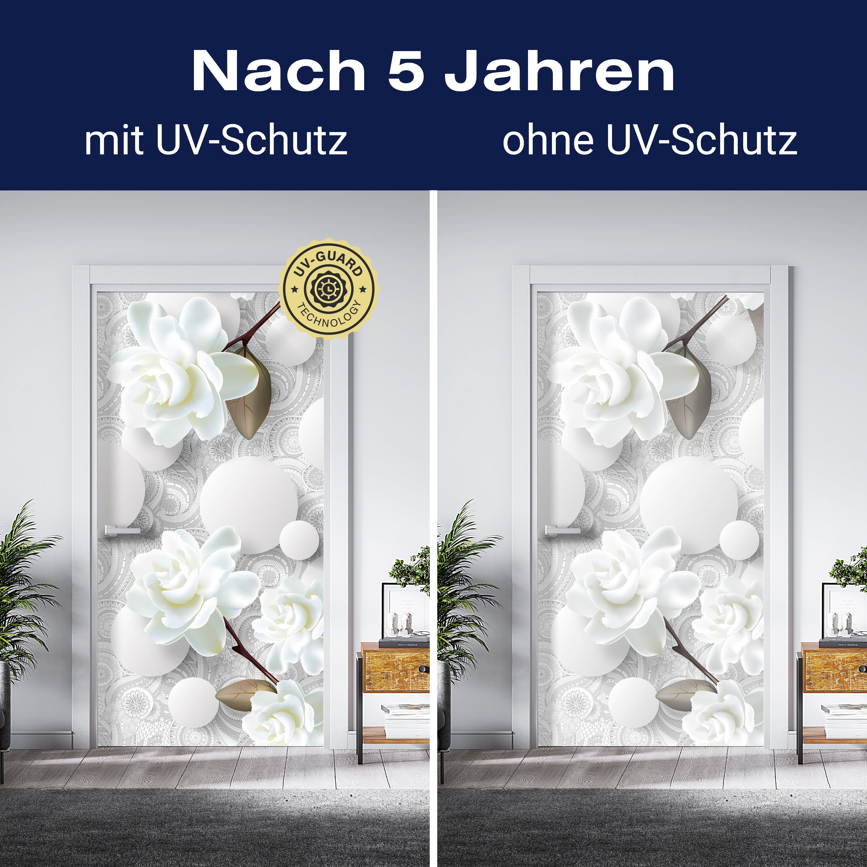 Türtapete Kugeln und Rosen, Blumen, Muster, Formen M1205 - Bild 4 Türtapete Kugeln und Rosen, Blumen, Muster, Formen M1205 - Bild 4