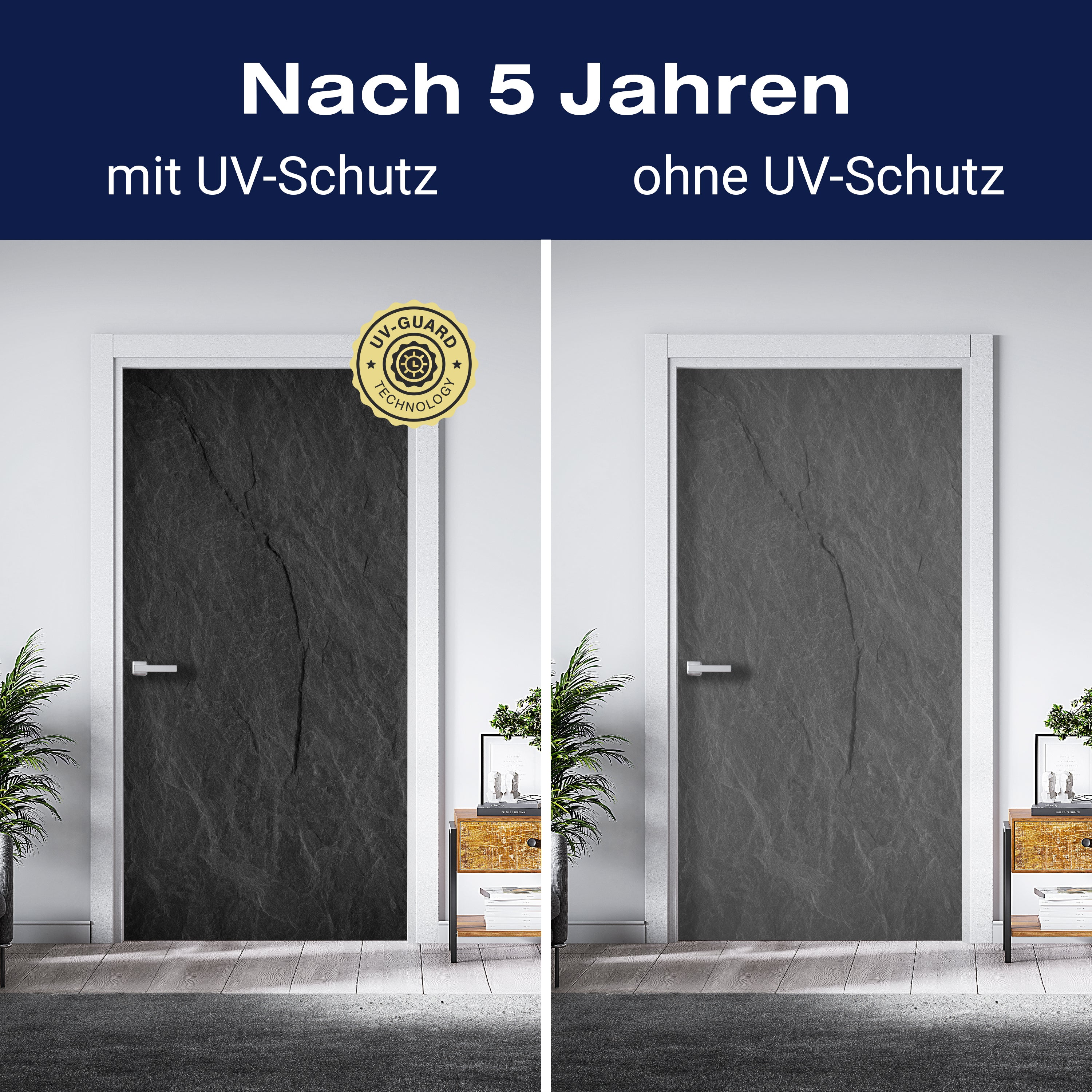 Türtapete Schiefer Wand, Anthrazit, Schwarz, Stein M1209 - Bild 4 Türtapete Schiefer Wand, Anthrazit, Schwarz, Stein M1209 - Bild 4