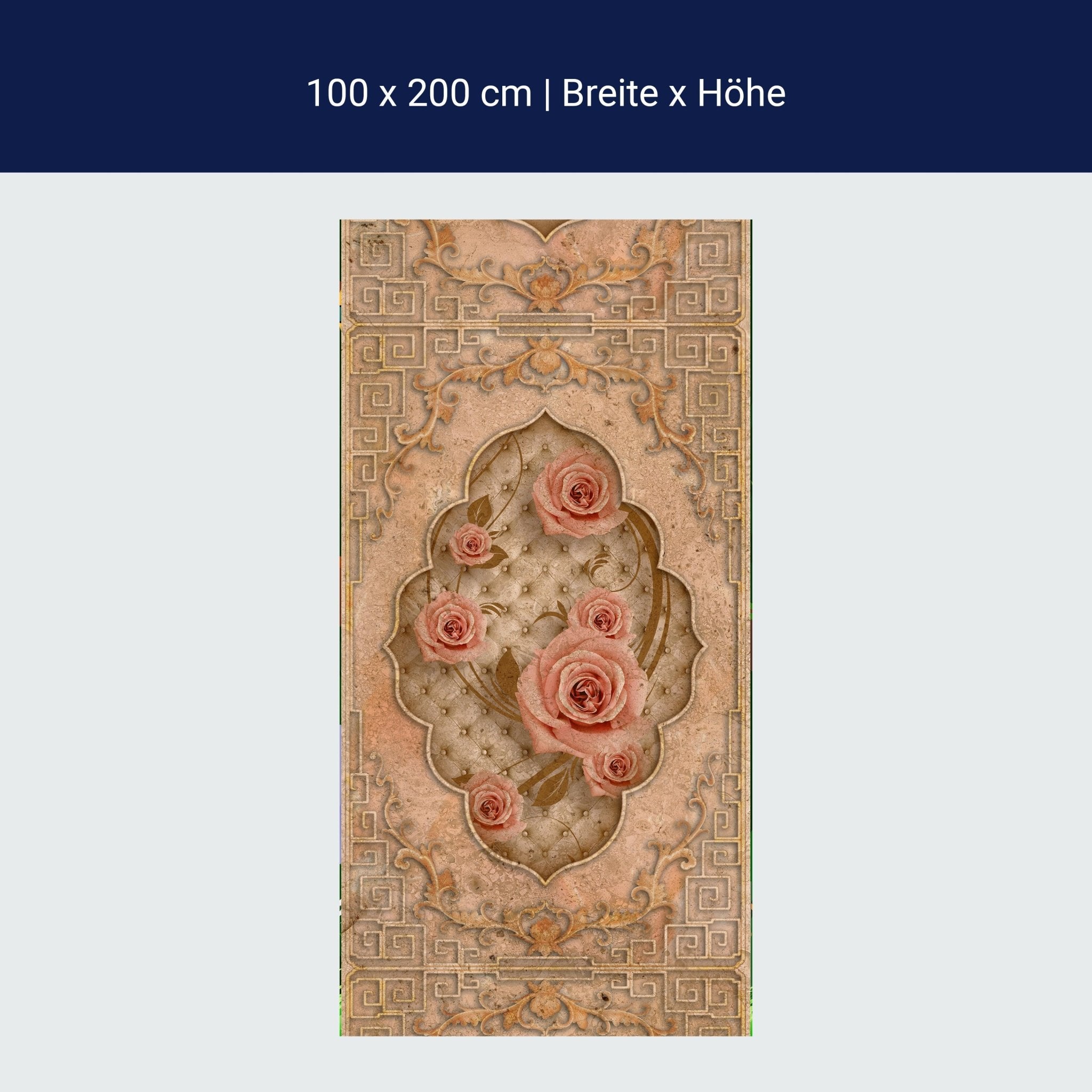 Türtapete Vintage Muster, Rosen, Ornamente M1212 Türtapete Vintage Muster, Rosen, Ornamente M1212