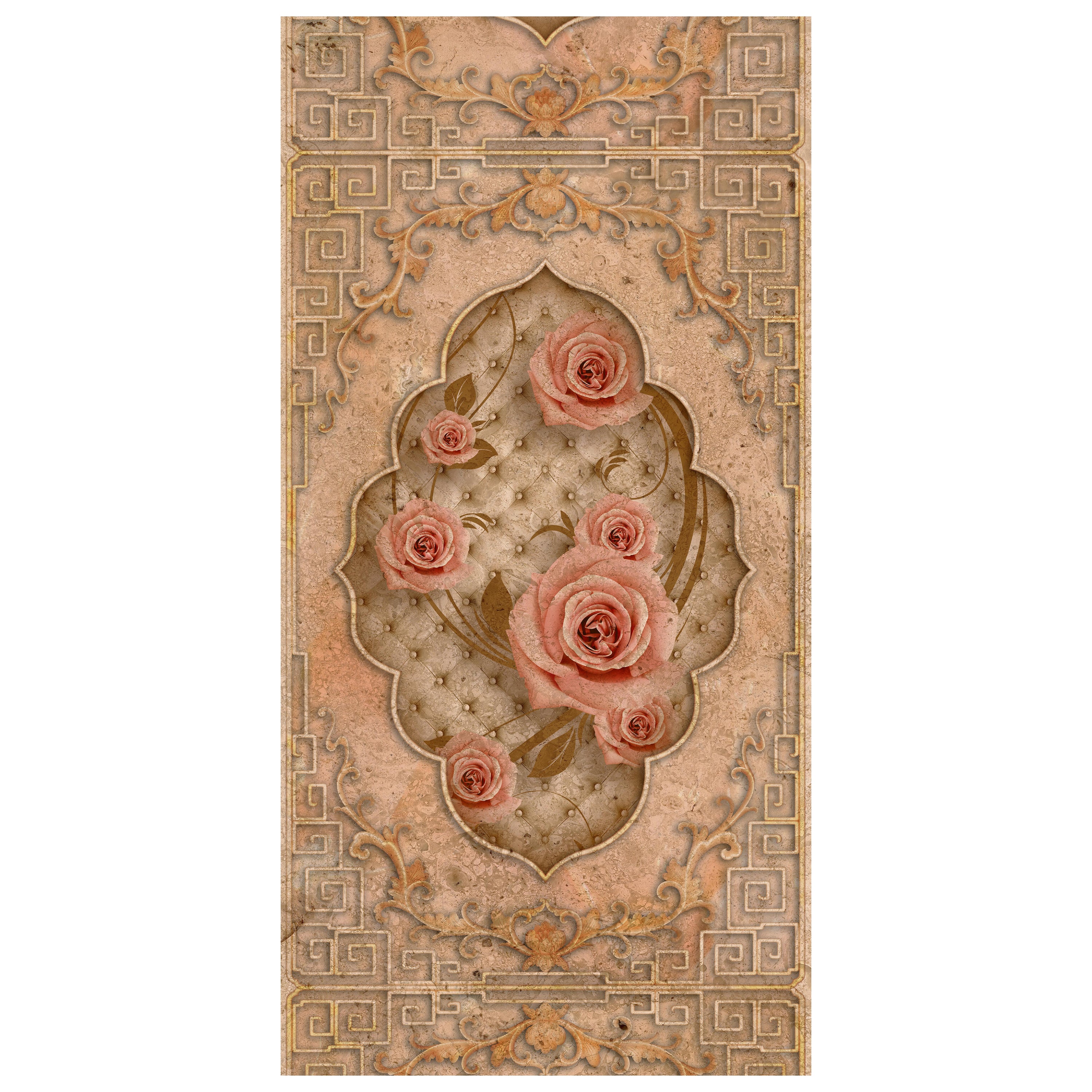 Türtapete Vintage Muster, Rosen, Ornamente M1212 - Bild 2 Türtapete Vintage Muster, Rosen, Ornamente M1212 - Bild 2