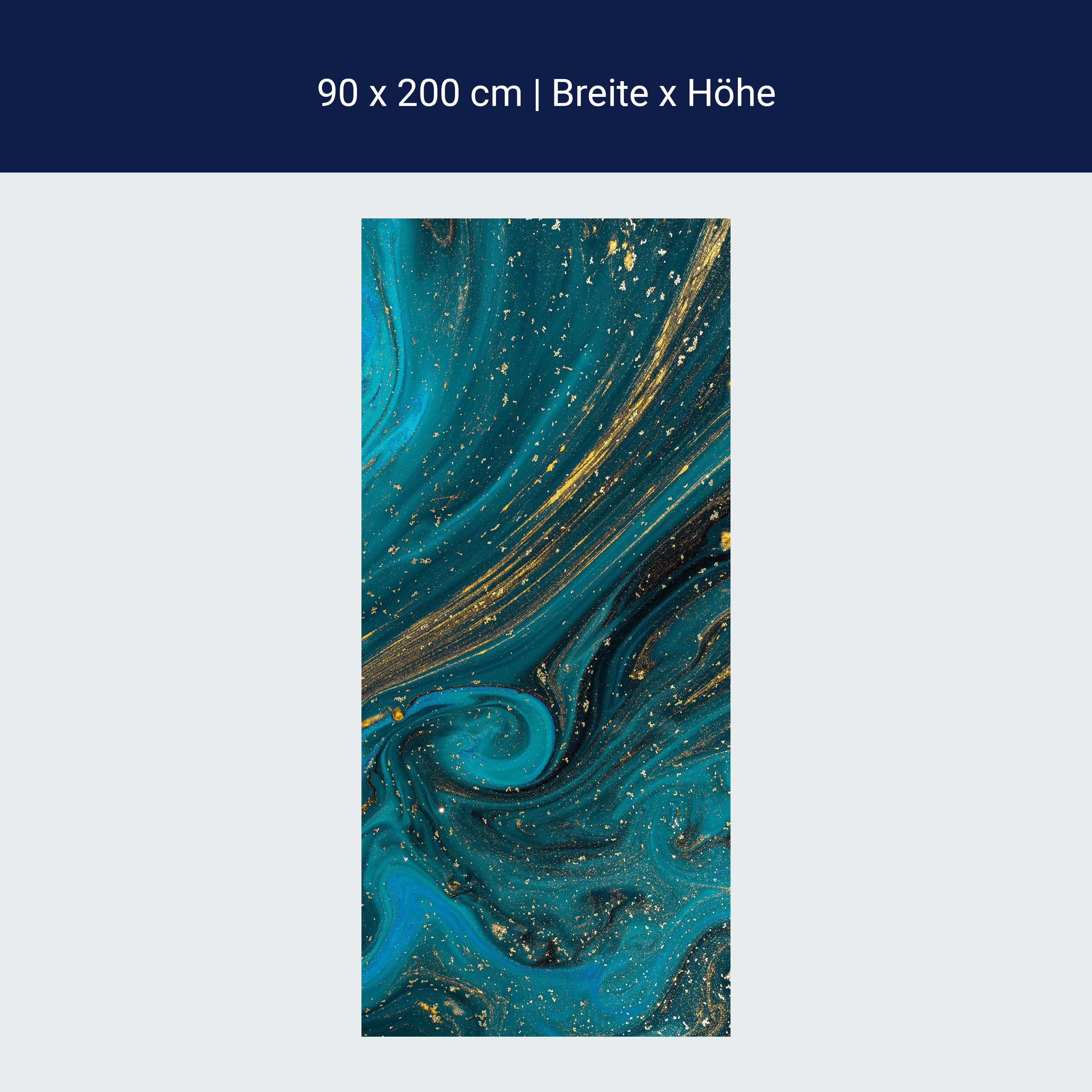 Türtapete Epoxidharz Blau Gold, Marmor, Effekt M1213 Türtapete Epoxidharz Blau Gold, Marmor, Effekt M1213