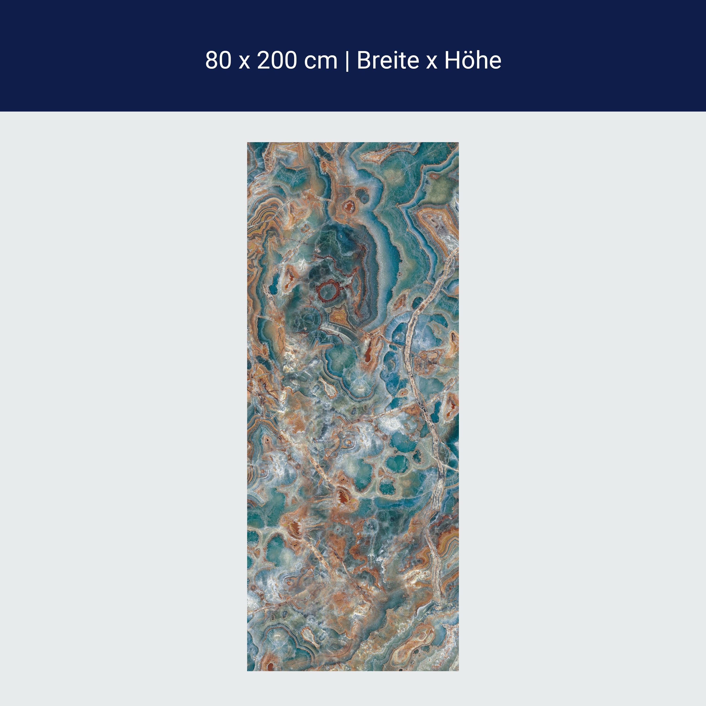 Türtapete Naturstein Blau Braun, Steine, Muster M1216 Türtapete Naturstein Blau Braun, Steine, Muster M1216