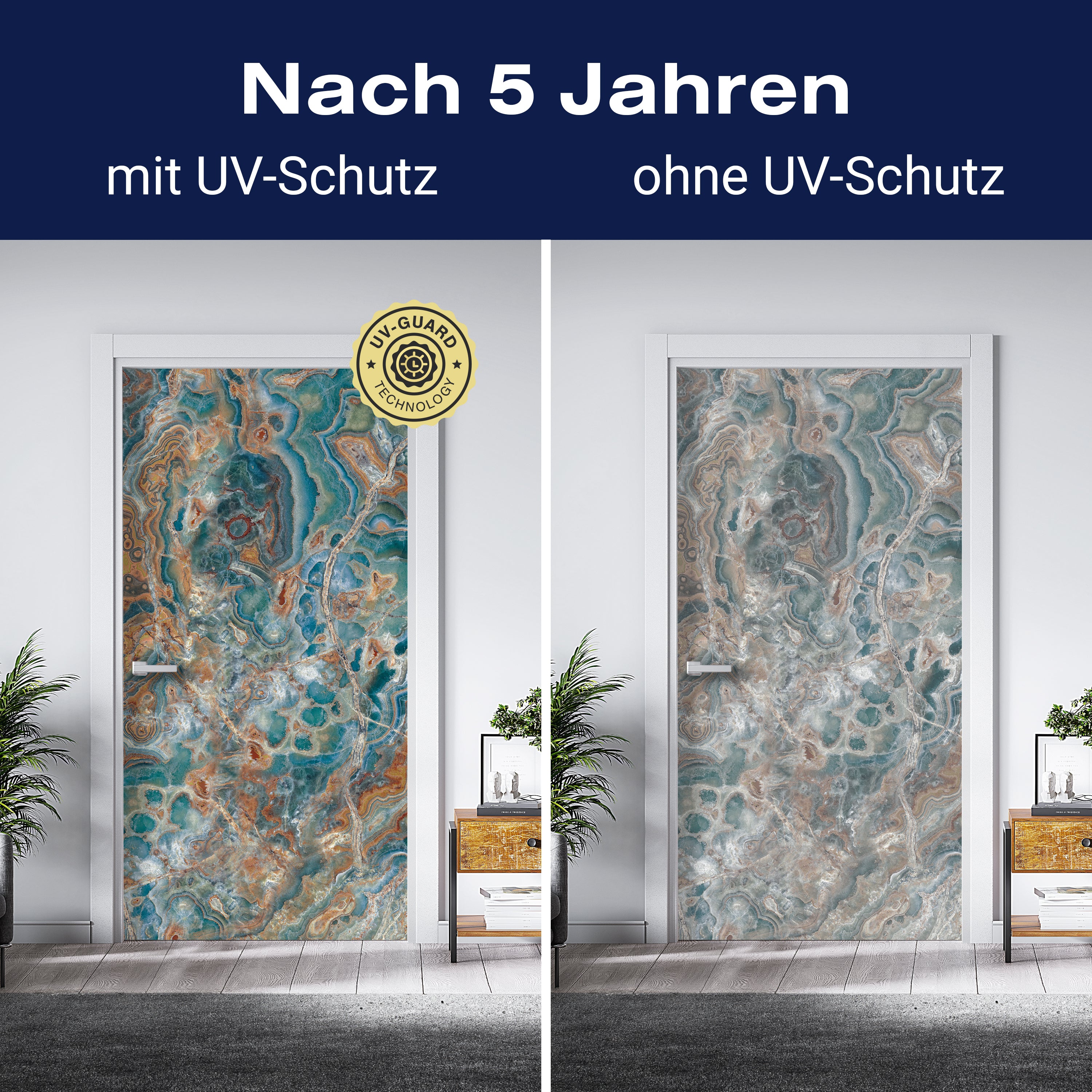 Türtapete Naturstein Blau Braun, Steine, Muster M1216 - Bild 4 Türtapete Naturstein Blau Braun, Steine, Muster M1216 - Bild 4