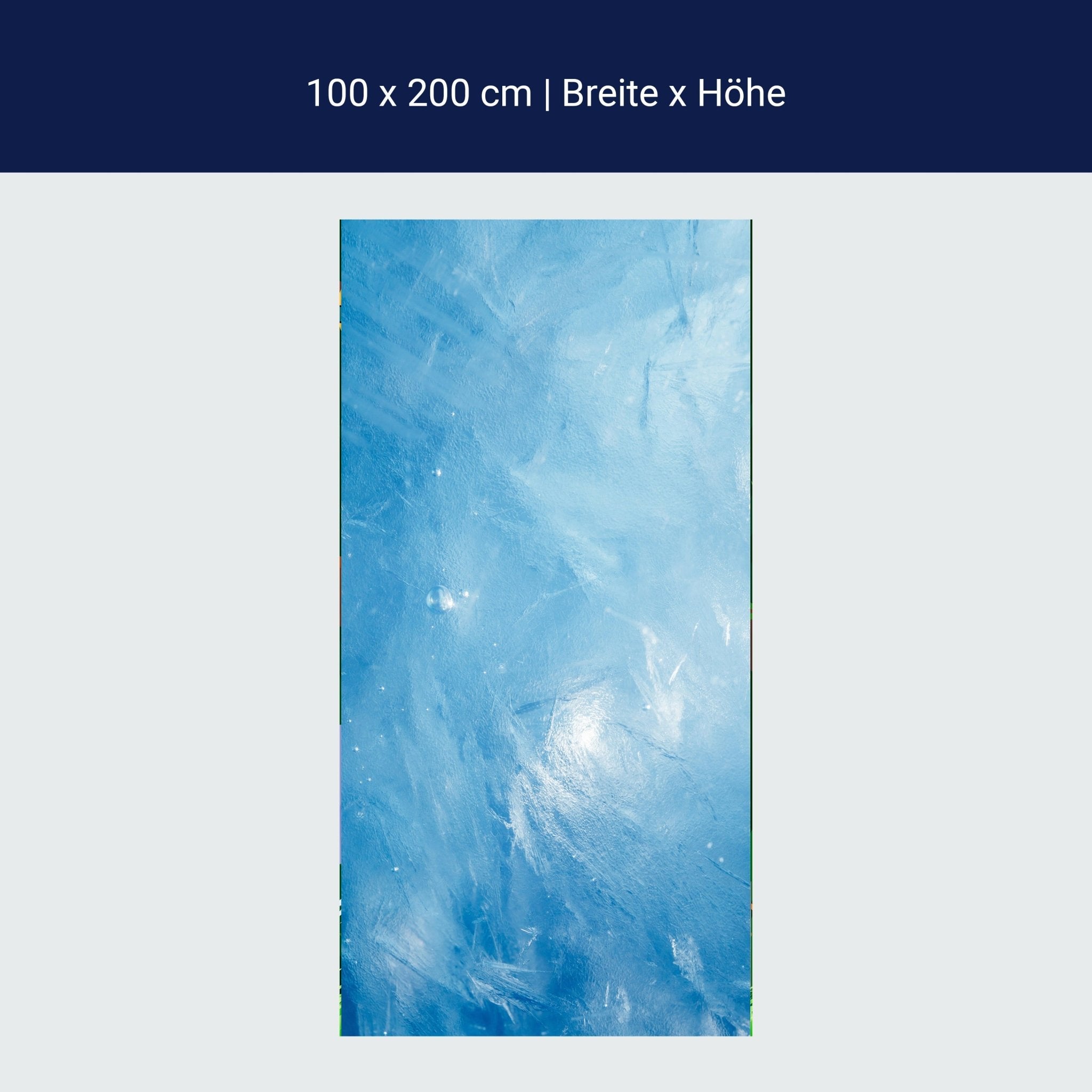Türtapete Eis Nahaufnahme, Luftblase, Blau, Wasser M1223 Türtapete Eis Nahaufnahme, Luftblase, Blau, Wasser M1223