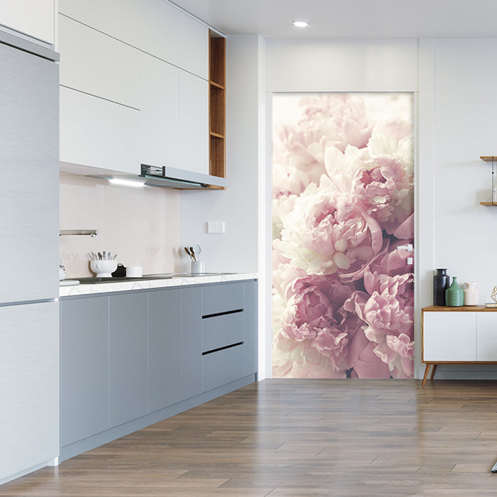 Türtapete Duftrosen Rosa Weiß, Rose, Blumen M1225 - Bild 1 Türtapete Duftrosen Rosa Weiß, Rose, Blumen M1225 - Bild 1