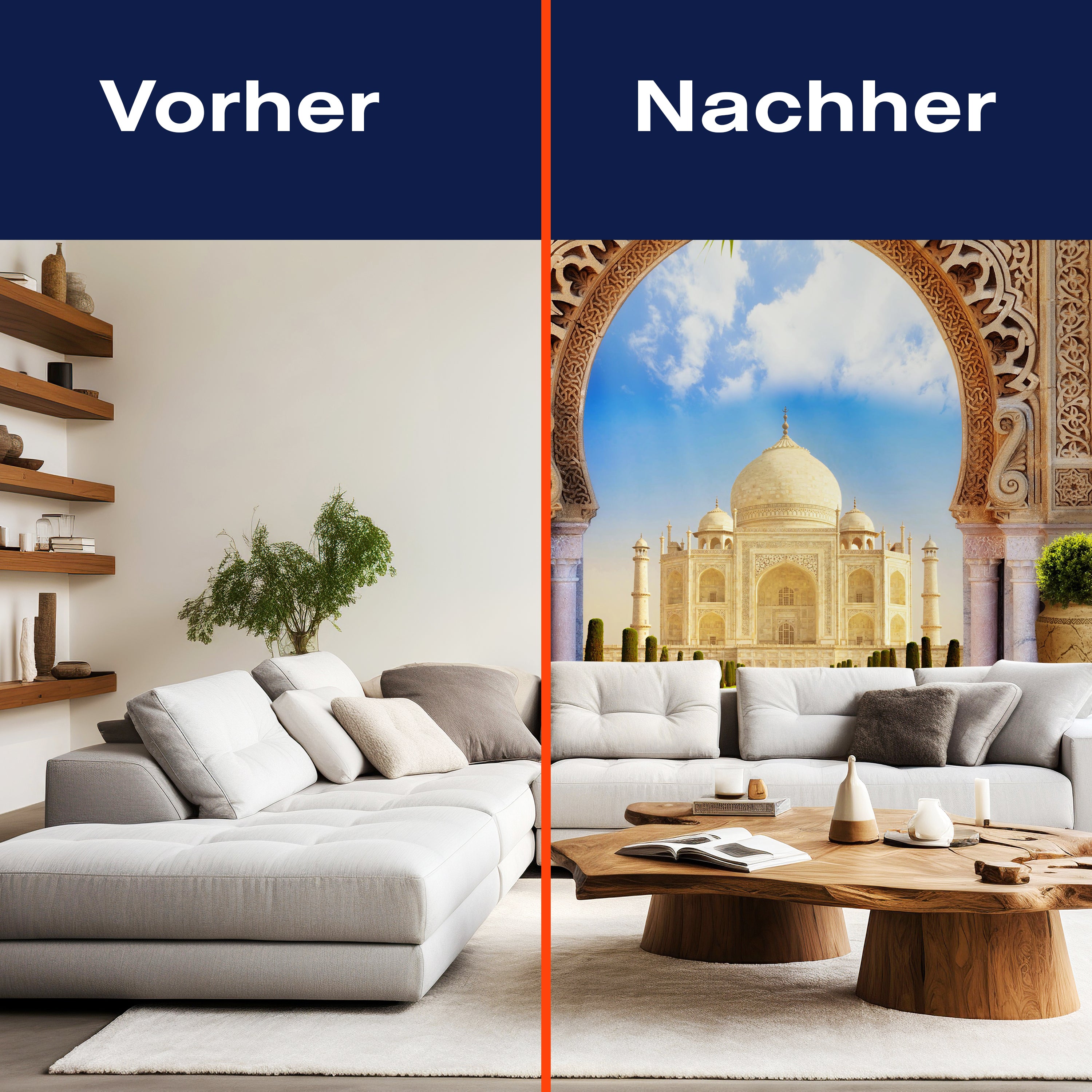 Fototapete Taj Mahal Indien Tor-bogen M1226 - Bild 9 Fototapete Taj Mahal Indien Tor-bogen M1226 - Bild 9