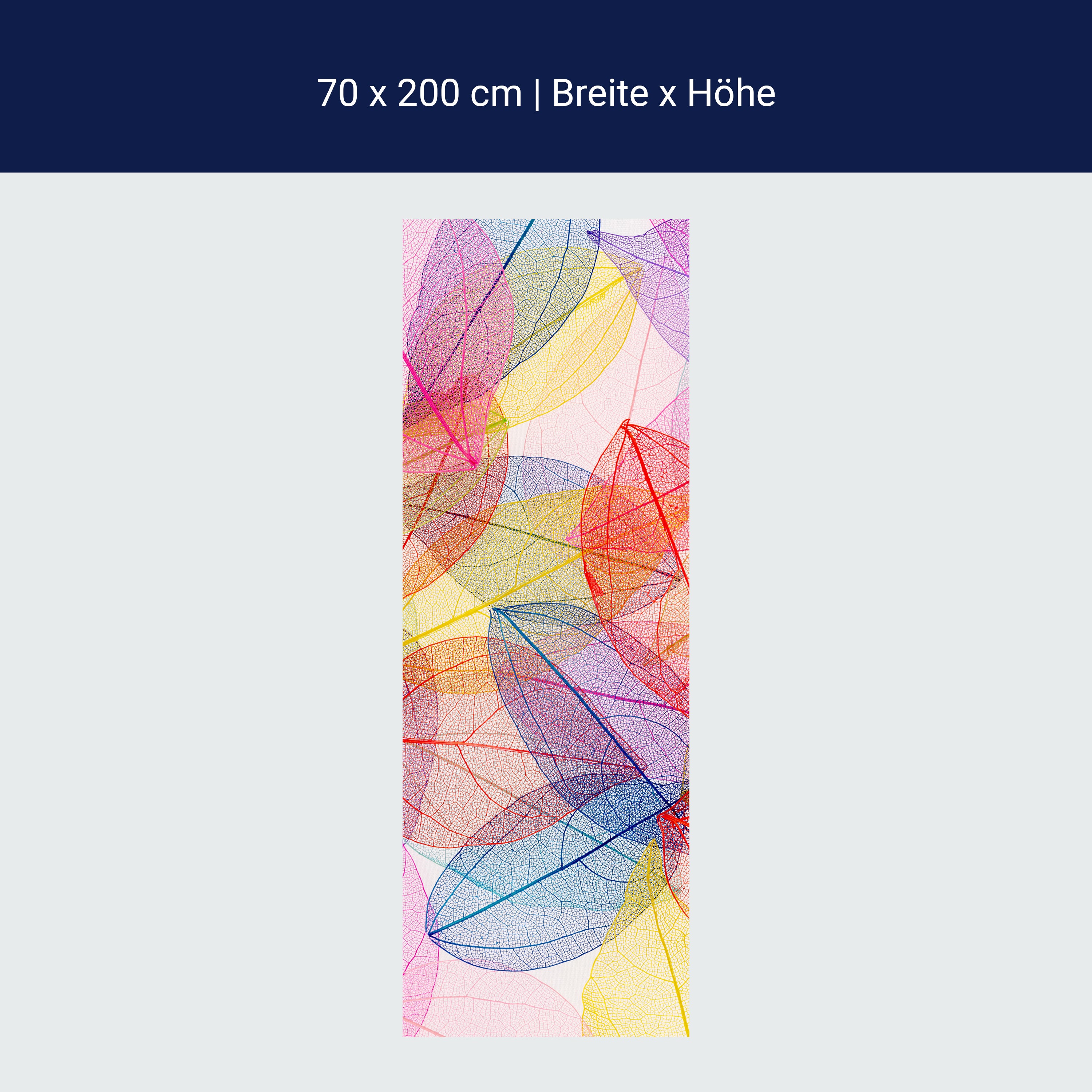 Türtapete bunte Blätter, Blatt Skelett, Pflanzen M1226 Türtapete bunte Blätter, Blatt Skelett, Pflanzen M1226