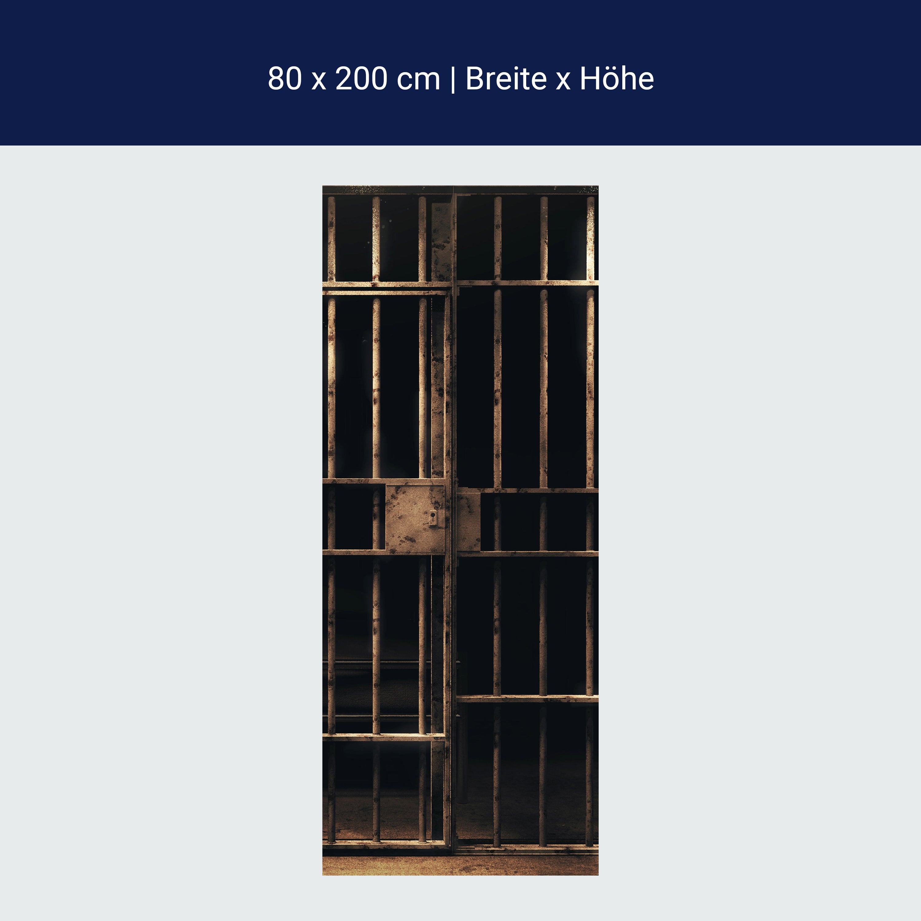 Türtapete Zellentür, Gefängnis, Knast, Gitter M1230 Türtapete Zellentür, Gefängnis, Knast, Gitter M1230