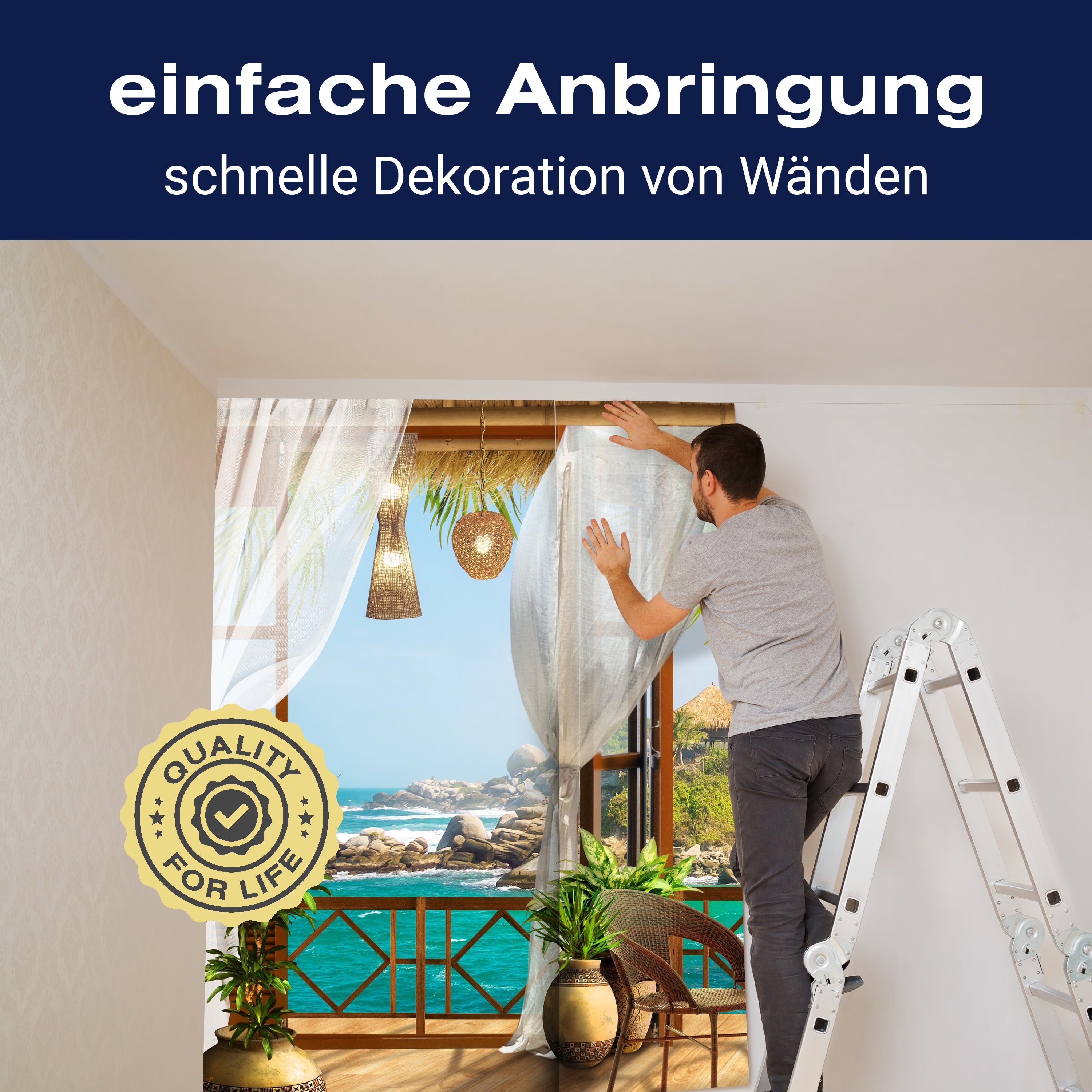 Fototapete Tropical Meer-blick Balkon M1231 - Bild 3 Fototapete Tropical Meer-blick Balkon M1231 - Bild 3