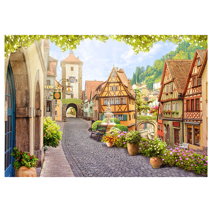 Fototapete Rothenburg Mittelalter Weg M1236 - Bild 2 Fototapete Rothenburg Mittelalter Weg M1236 - Bild 2