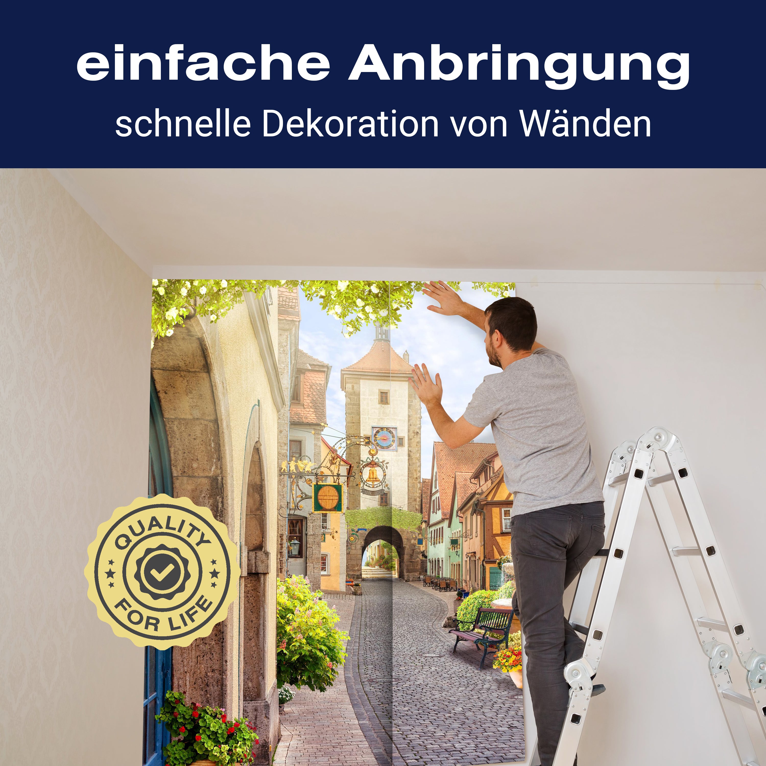 Fototapete Rothenburg Mittelalter Weg M1236 - Bild 3 Fototapete Rothenburg Mittelalter Weg M1236 - Bild 3