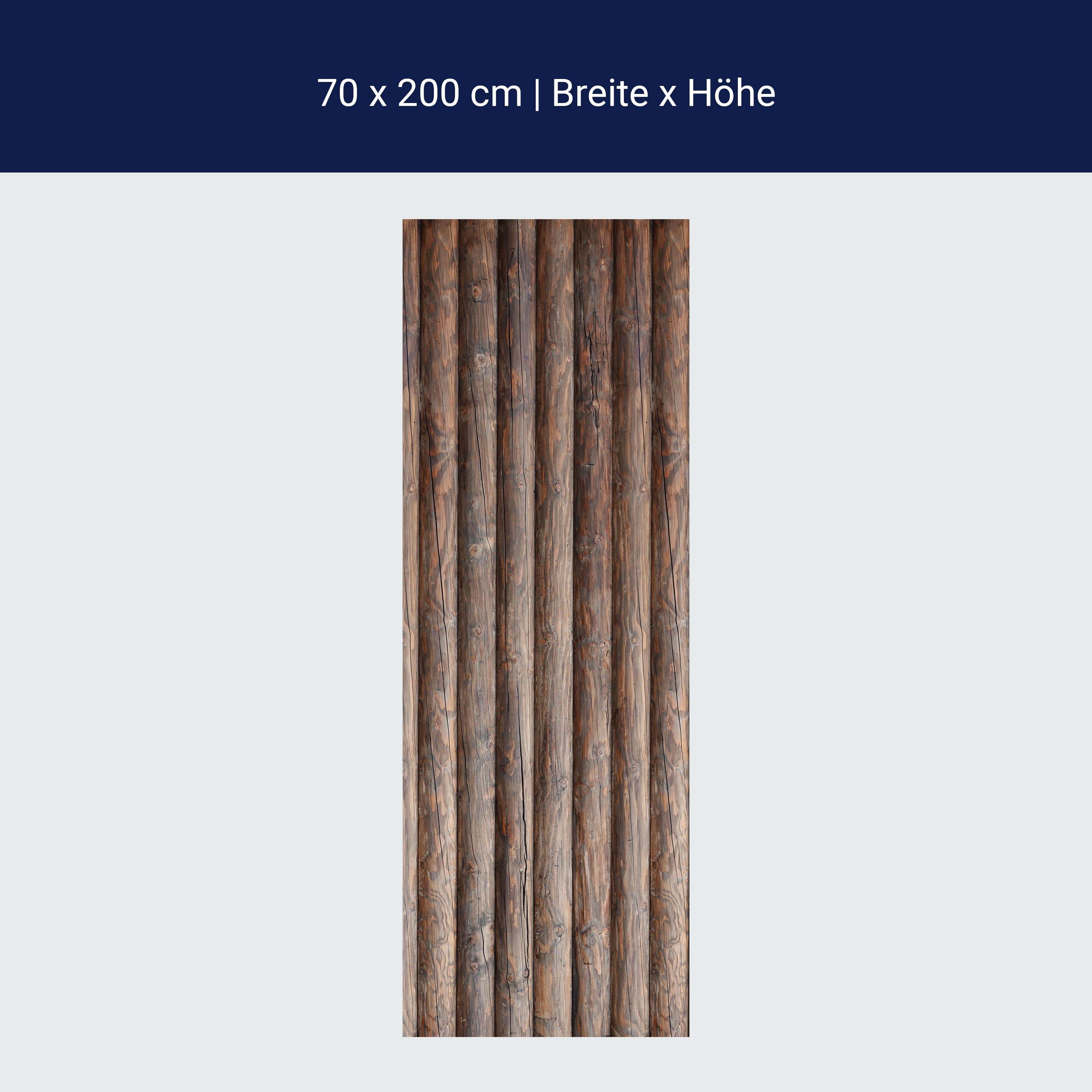 Türtapete Palisaden Zaun, Holz, Holzzaun, braun M1236 Türtapete Palisaden Zaun, Holz, Holzzaun, braun M1236