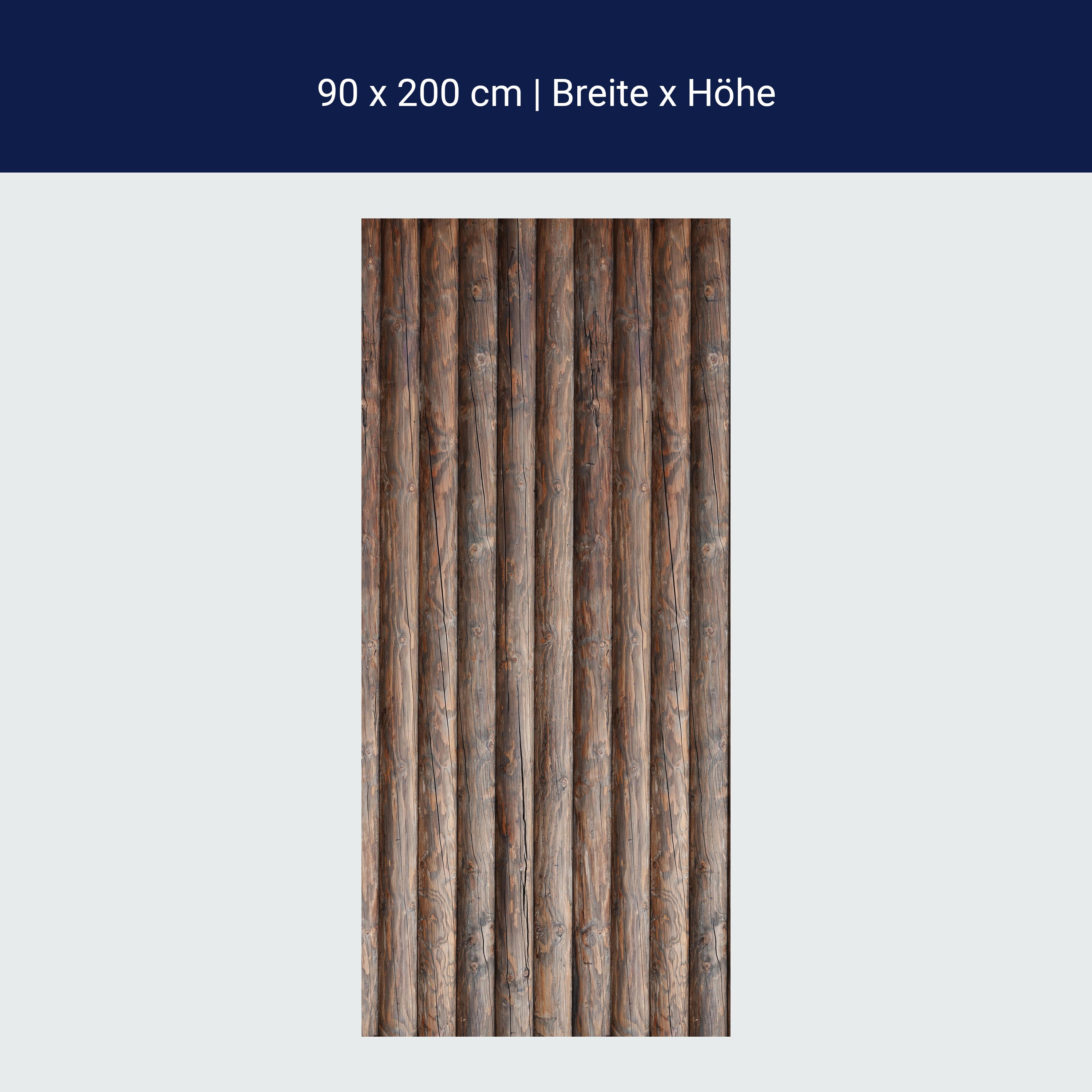 Türtapete Palisaden Zaun, Holz, Holzzaun, braun M1236 Türtapete Palisaden Zaun, Holz, Holzzaun, braun M1236
