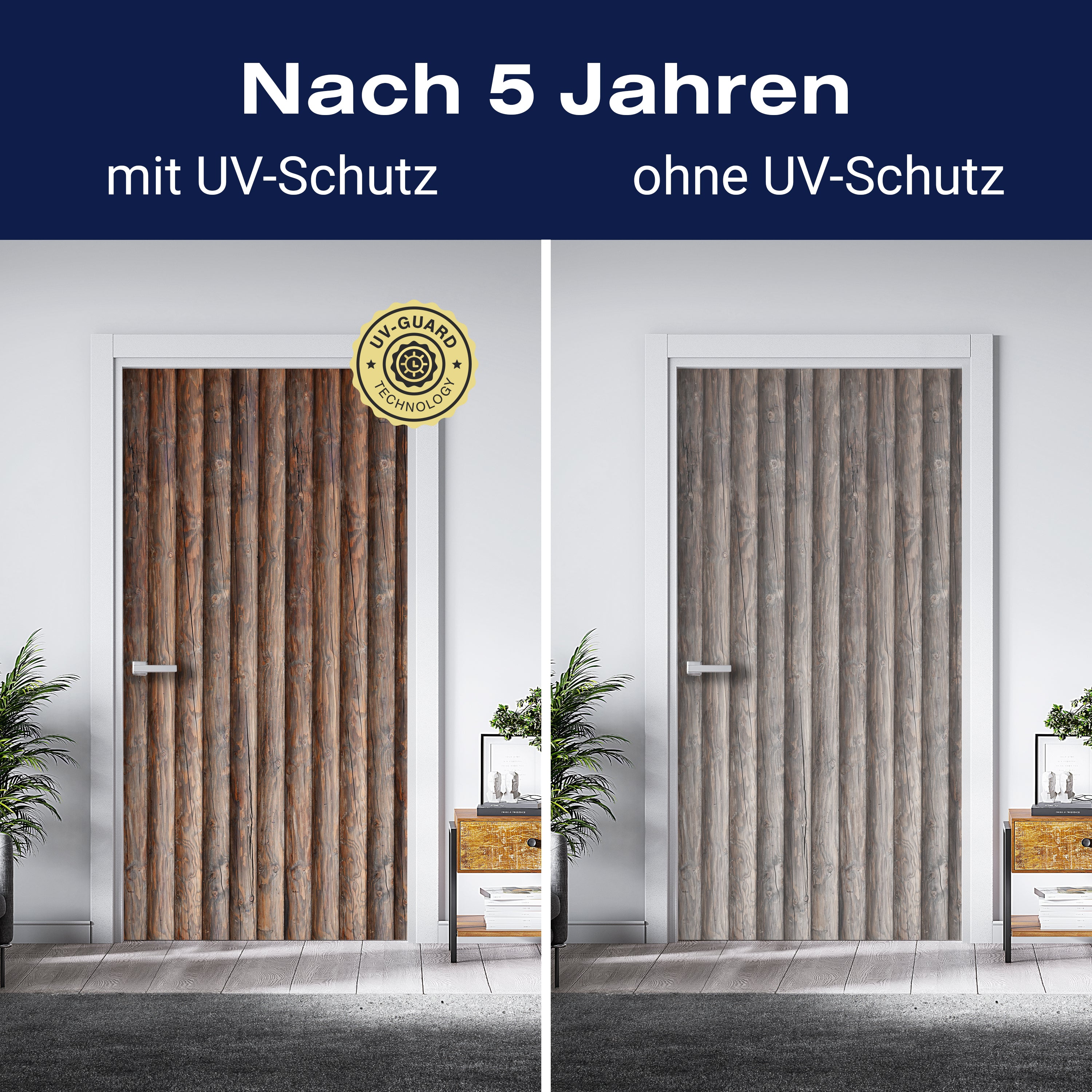 Türtapete Palisaden Zaun, Holz, Holzzaun, braun M1236 - Bild 4 Türtapete Palisaden Zaun, Holz, Holzzaun, braun M1236 - Bild 4