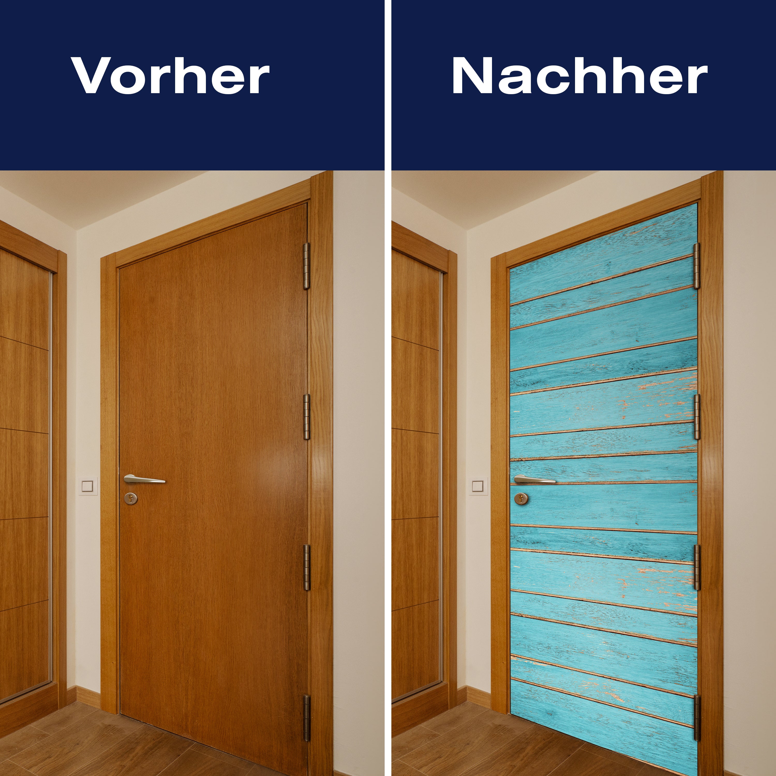 Türtapete blaue Holzplatten, Muster, Holz, blau M1238 - Bild 10 Türtapete blaue Holzplatten, Muster, Holz, blau M1238 - Bild 10