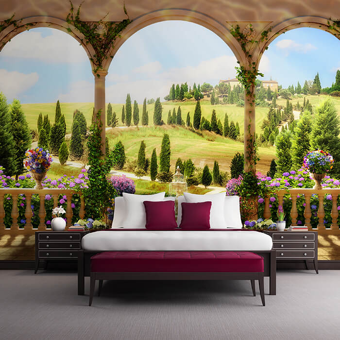 Fototapete Mediterraner Garten M1239 - Bild 1 Fototapete Mediterraner Garten M1239 - Bild 1
