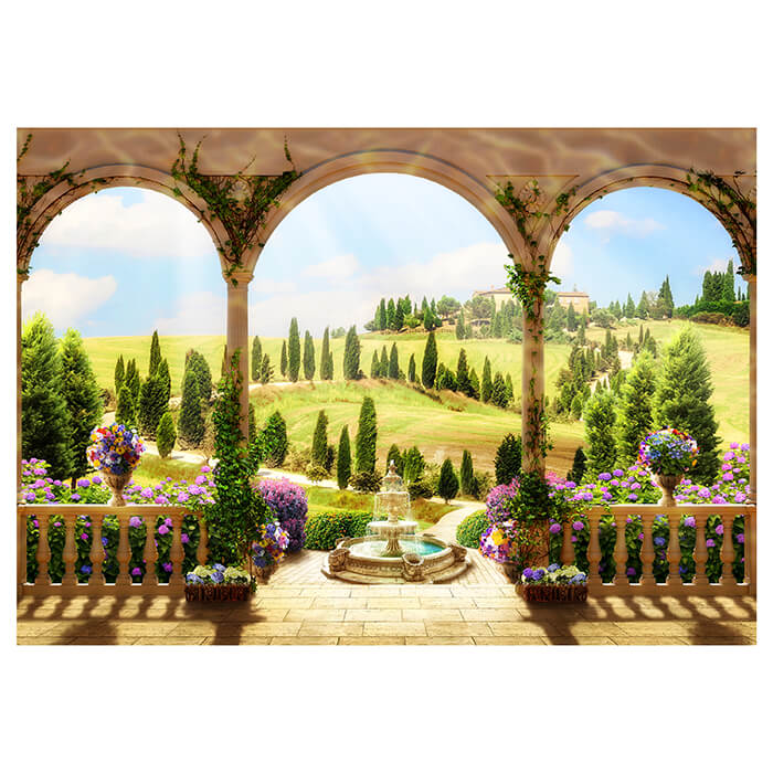 Fototapete Mediterraner Garten M1239 - Bild 2 Fototapete Mediterraner Garten M1239 - Bild 2