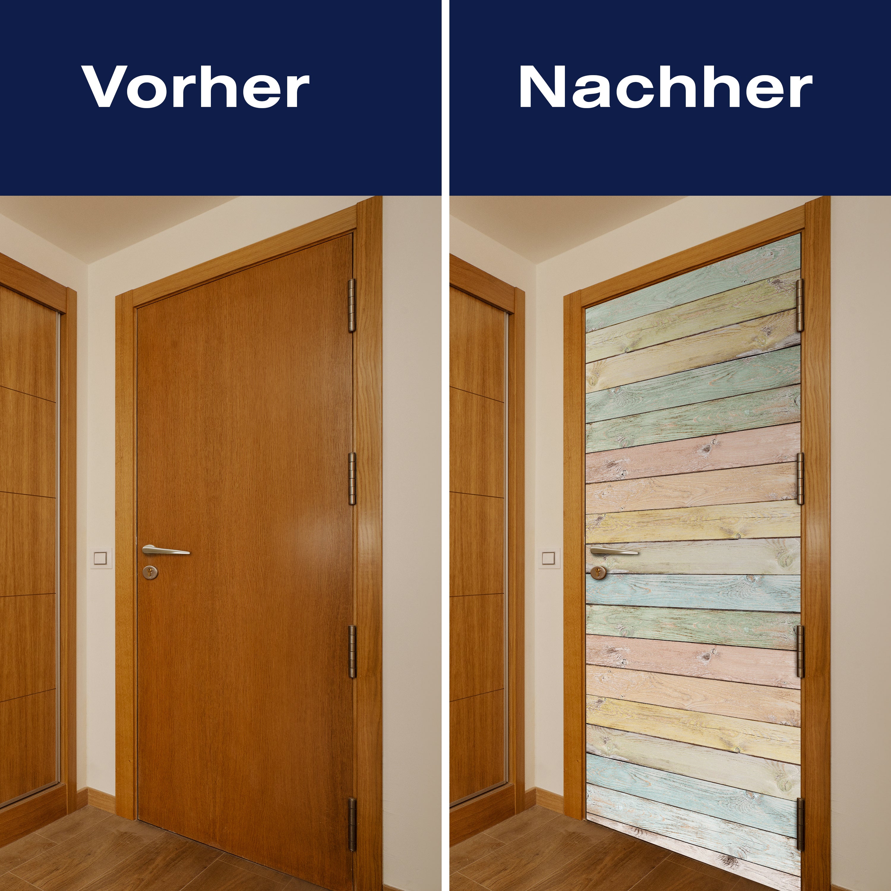 Türtapete bunte Holzplatte, Palisaden, bunt, Holz M1239 - Bild 10 Türtapete bunte Holzplatte, Palisaden, bunt, Holz M1239 - Bild 10