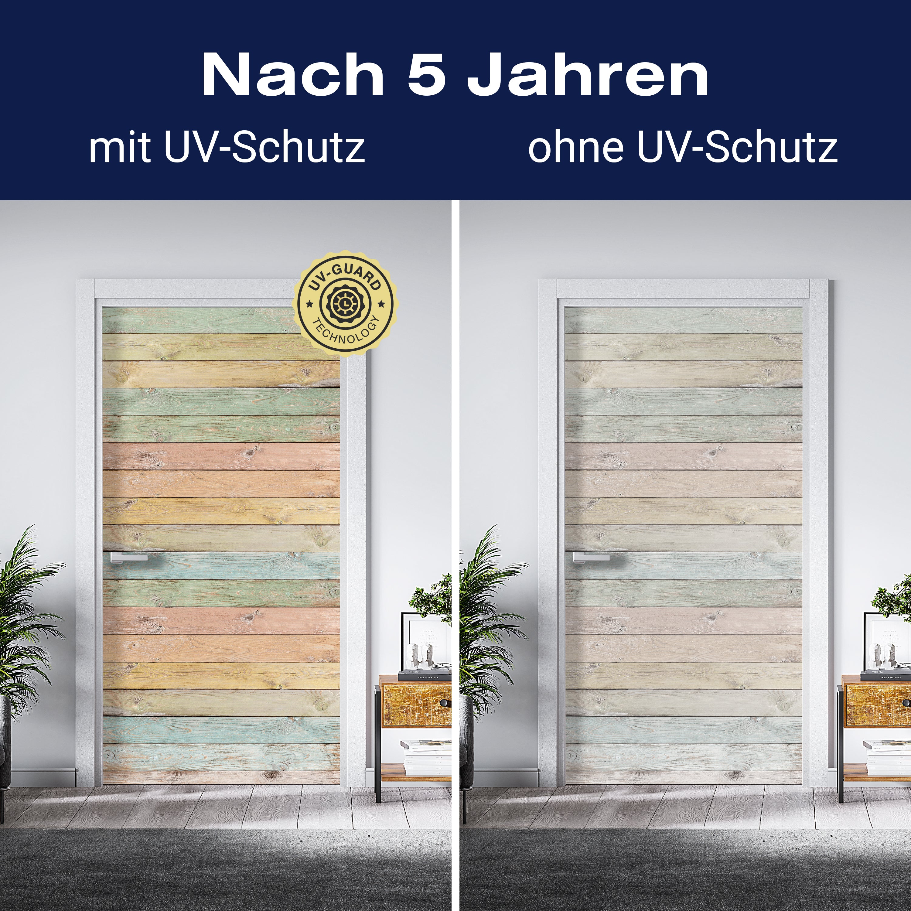 Türtapete bunte Holzplatte, Palisaden, bunt, Holz M1239 - Bild 4 Türtapete bunte Holzplatte, Palisaden, bunt, Holz M1239 - Bild 4