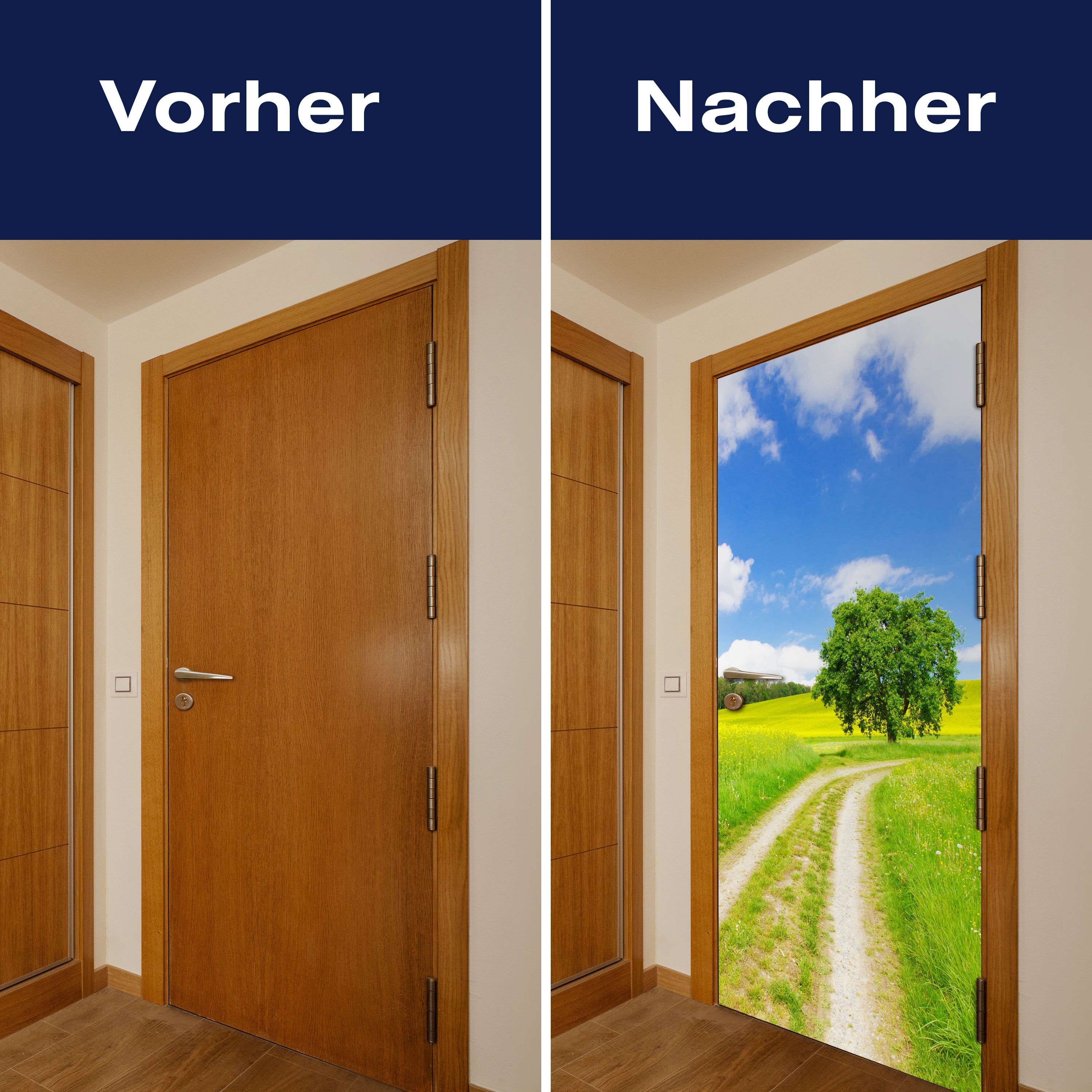 Türtapete Feldweg im Sommer, Baum, Feld, Himmel M1240 - Bild 10 Türtapete Feldweg im Sommer, Baum, Feld, Himmel M1240 - Bild 10