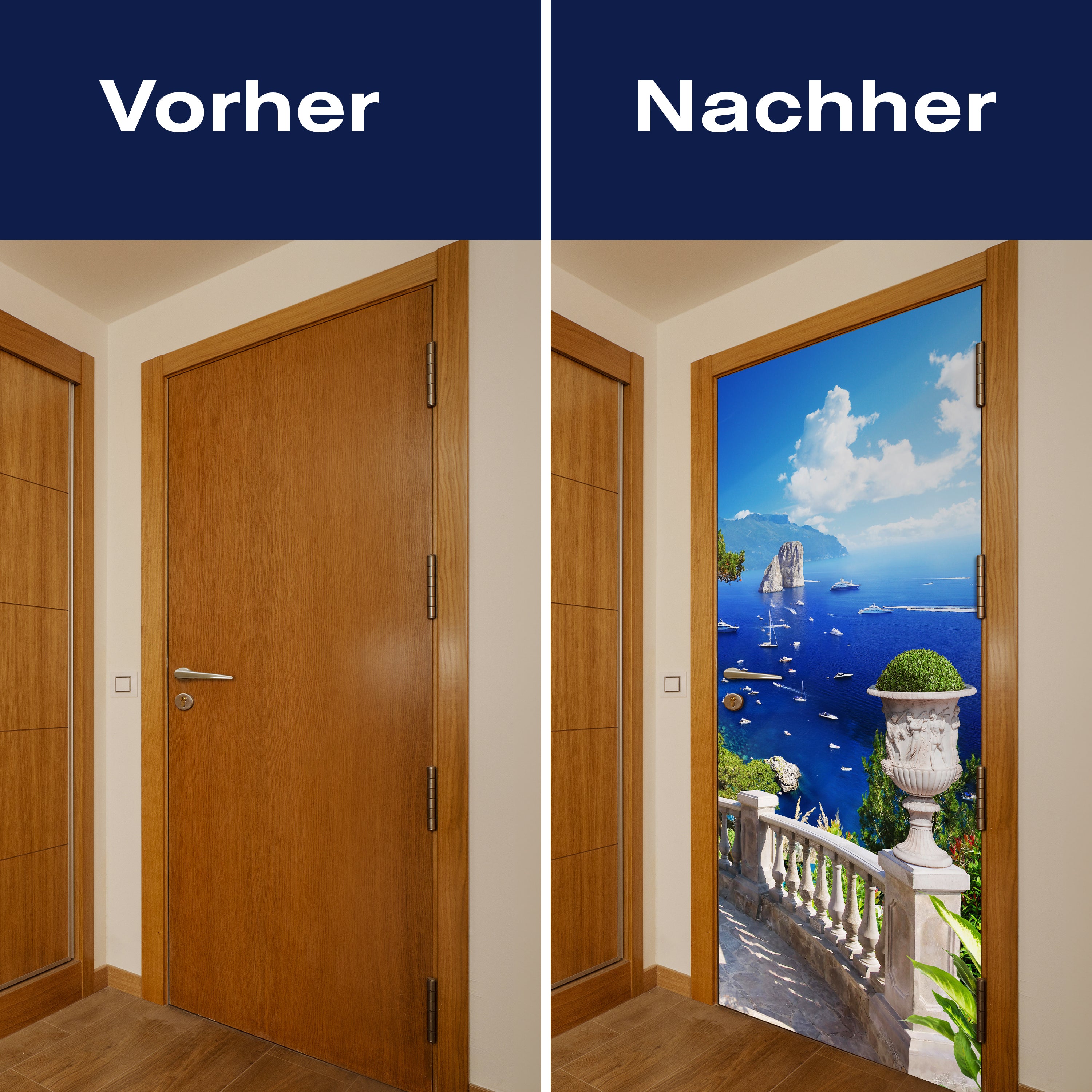 Türtapete Blick aufs Meer, Balkon, Schiffe, Küste M1242 - Bild 10 Türtapete Blick aufs Meer, Balkon, Schiffe, Küste M1242 - Bild 10