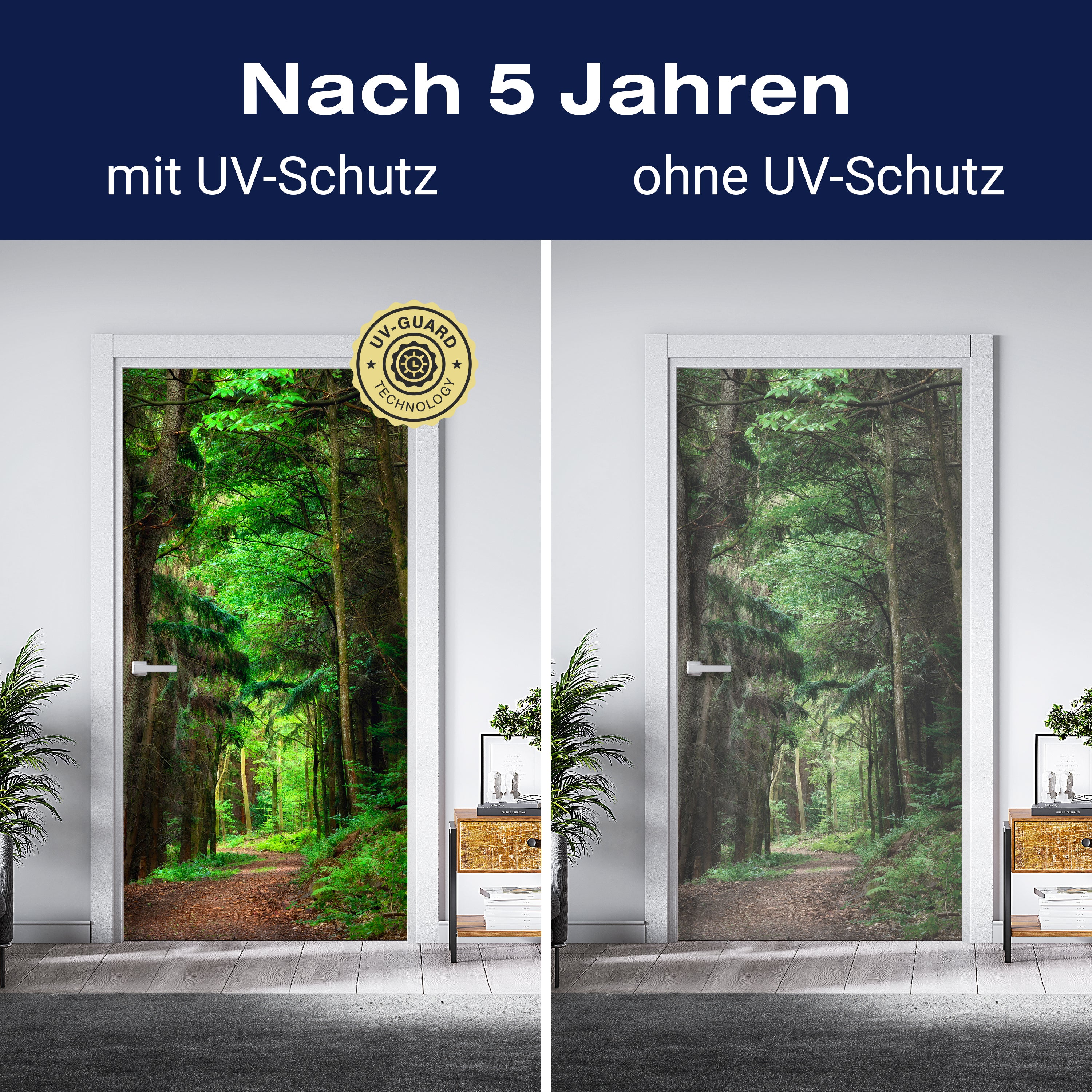 Türtapete Waldweg am Tag, Wälder, Bäume, Grün M1244 - Bild 4 Türtapete Waldweg am Tag, Wälder, Bäume, Grün M1244 - Bild 4