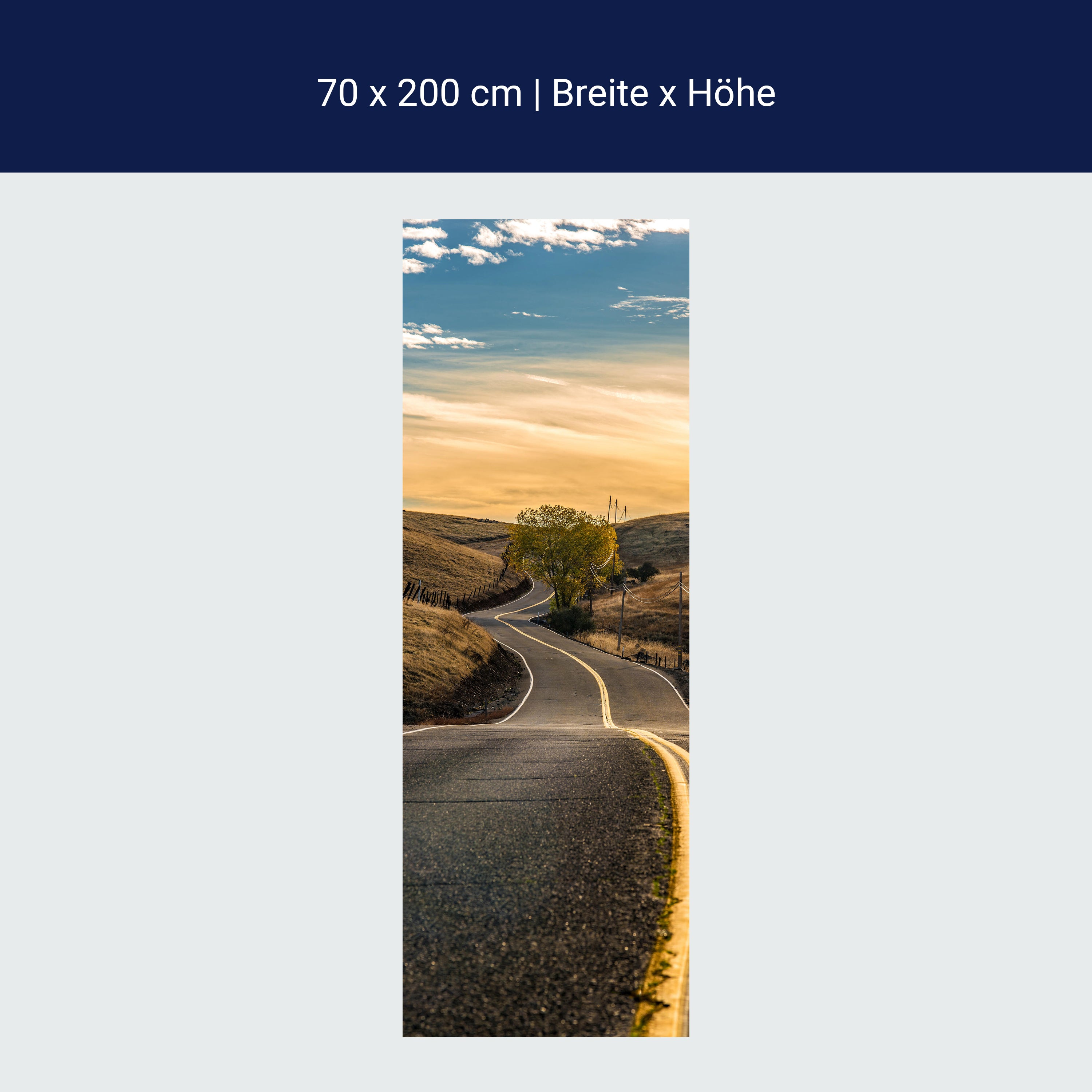 Türtapete Highway am Abend, Auto, Himmel, USA M1249 Türtapete Highway am Abend, Auto, Himmel, USA M1249