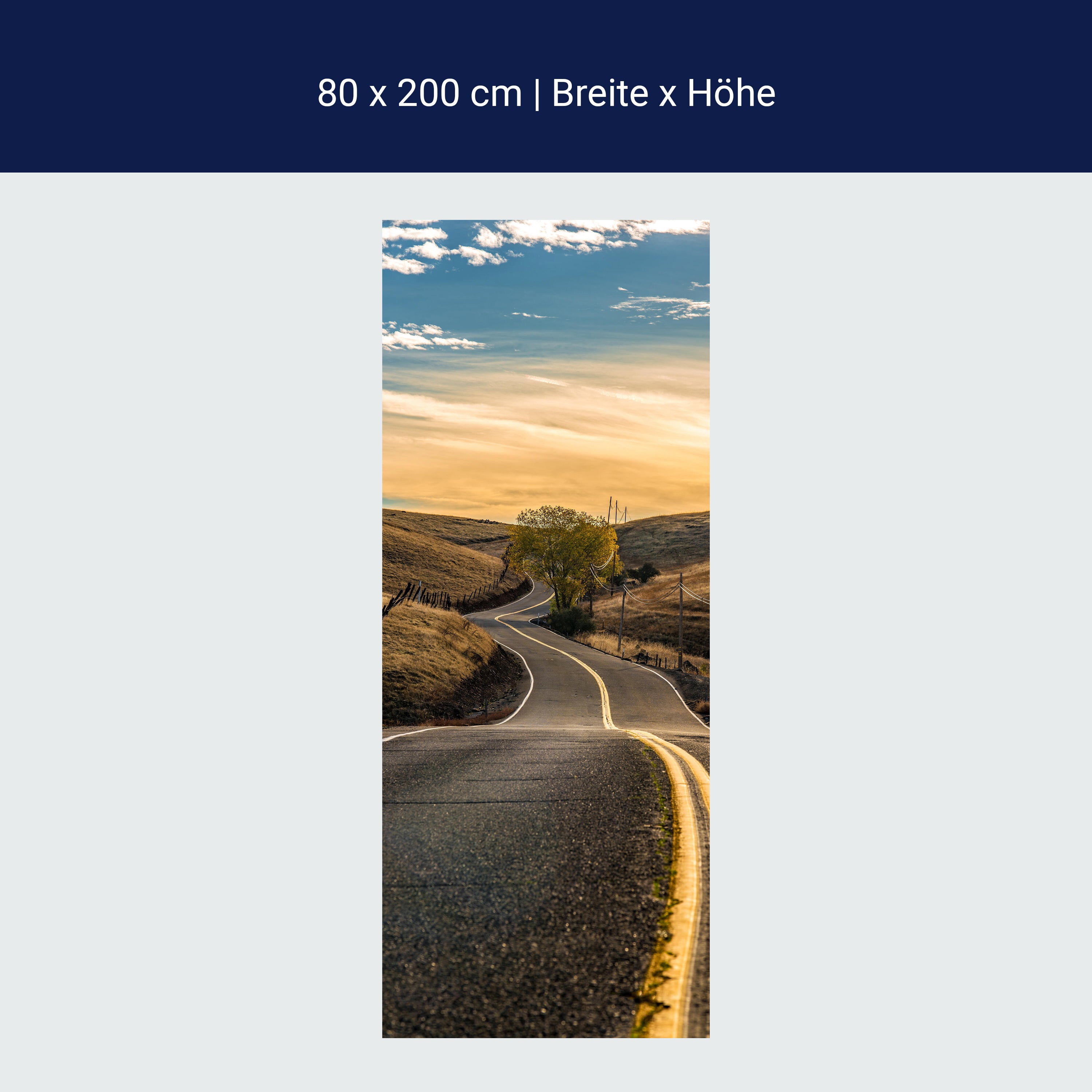 Türtapete Highway am Abend, Auto, Himmel, USA M1249 Türtapete Highway am Abend, Auto, Himmel, USA M1249