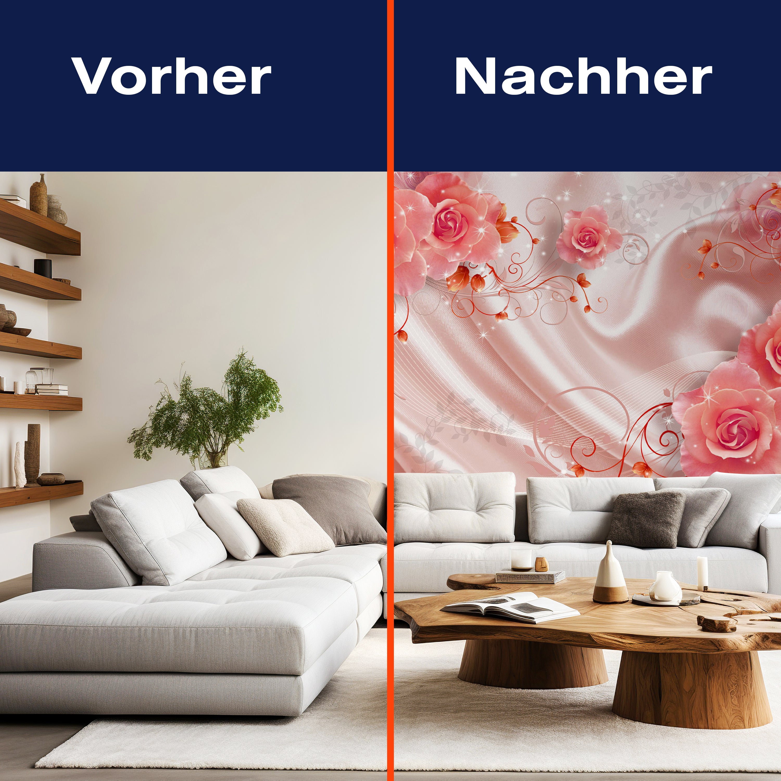 Fototapete Rosen Ornaments Rosa M1253 - Bild 9 Fototapete Rosen Ornaments Rosa M1253 - Bild 9