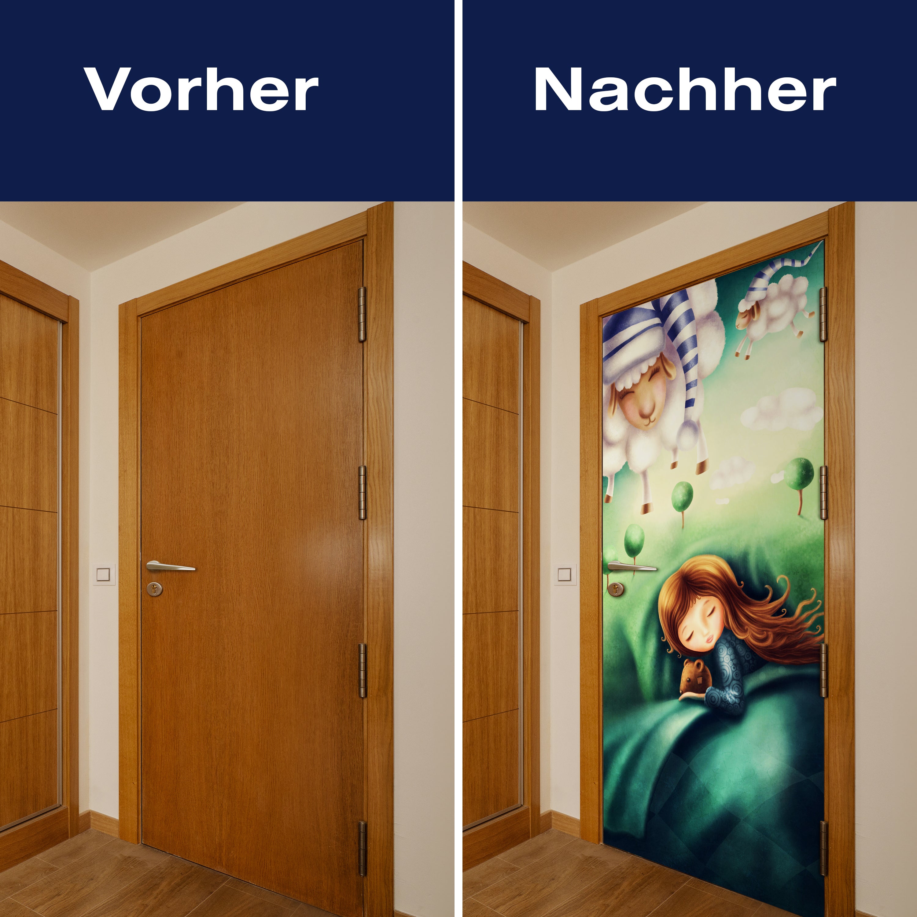 Türtapete schlafendes Kind, Schafe, Träumen, Baum M1255 - Bild 10 Türtapete schlafendes Kind, Schafe, Träumen, Baum M1255 - Bild 10