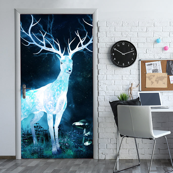 Türtapete Hirsch im Mondlicht, Nacht, Fantasy M1260 - Bild 1 Türtapete Hirsch im Mondlicht, Nacht, Fantasy M1260 - Bild 1