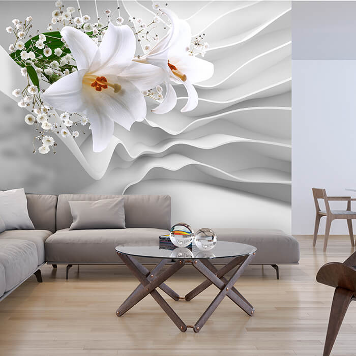 Fototapete Lilien 3D-Effekt Abstrakt M1267 - Bild 1 Fototapete Lilien 3D-Effekt Abstrakt M1267 - Bild 1