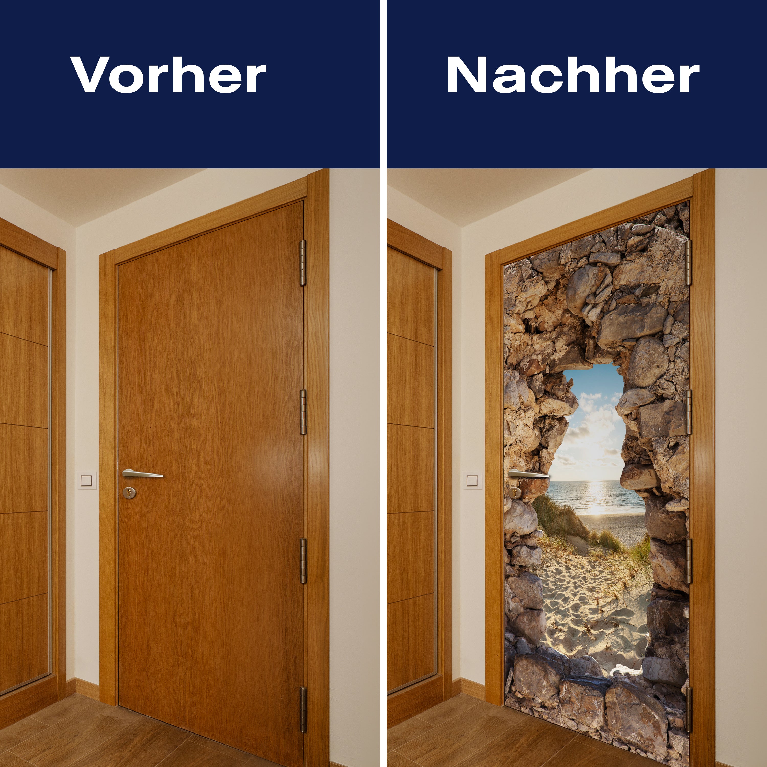 Türtapete 3D Steine, Sand, Strand, Düne, Meer M1271 - Bild 10 Türtapete 3D Steine, Sand, Strand, Düne, Meer M1271 - Bild 10