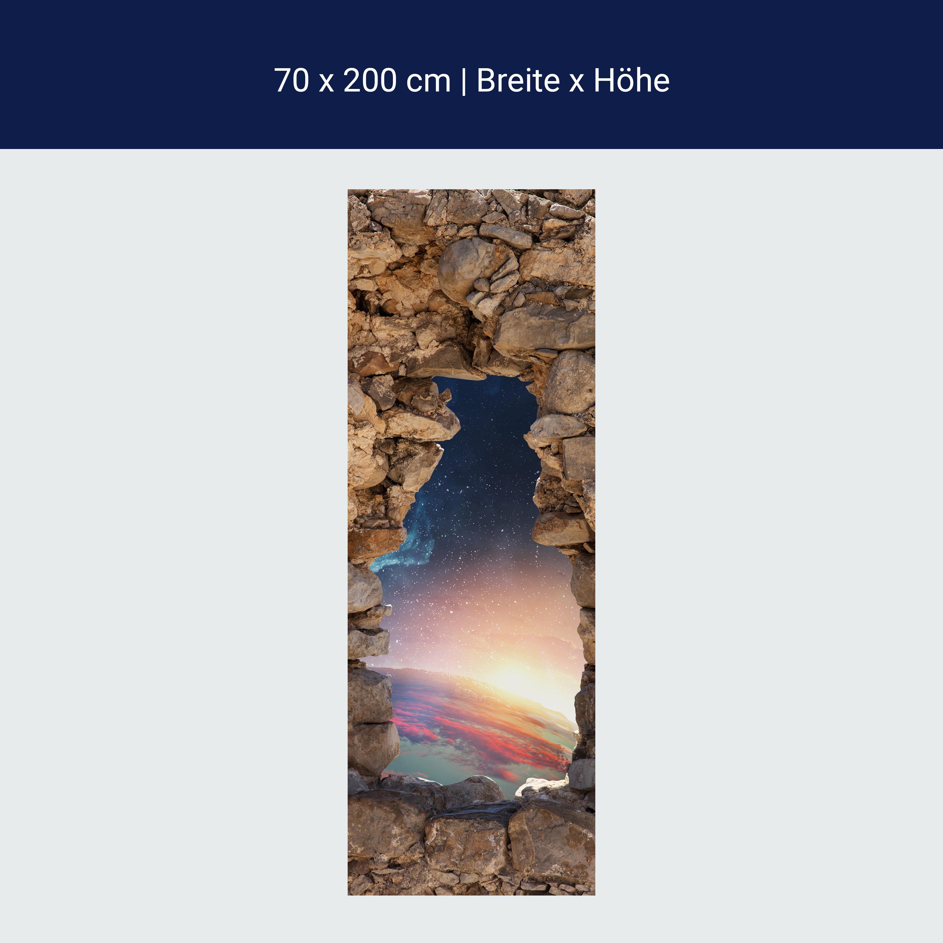 Türtapete 3D Steine, Weltraum, Erde, Sterne M1272 Türtapete 3D Steine, Weltraum, Erde, Sterne M1272