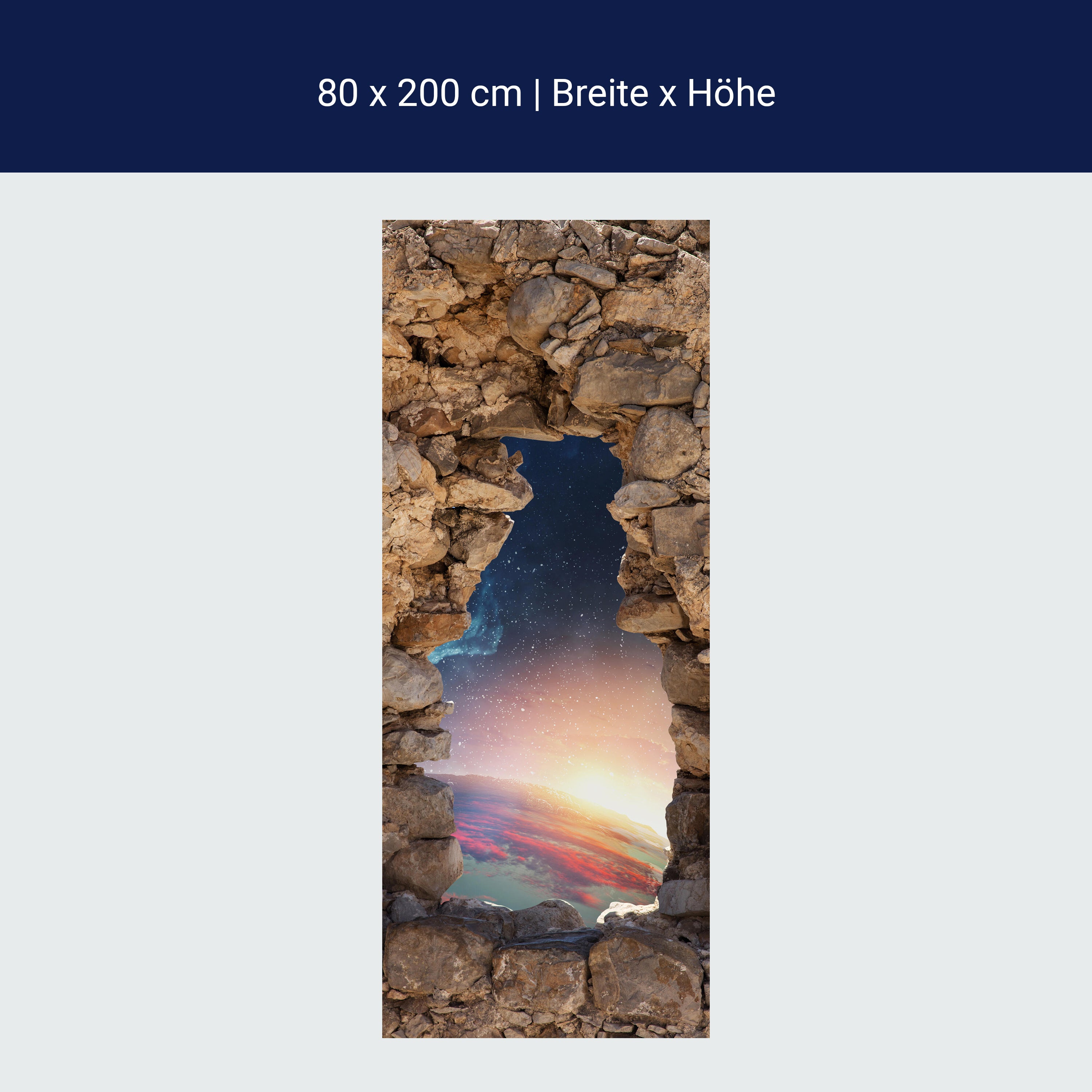 Türtapete 3D Steine, Weltraum, Erde, Sterne M1272 Türtapete 3D Steine, Weltraum, Erde, Sterne M1272