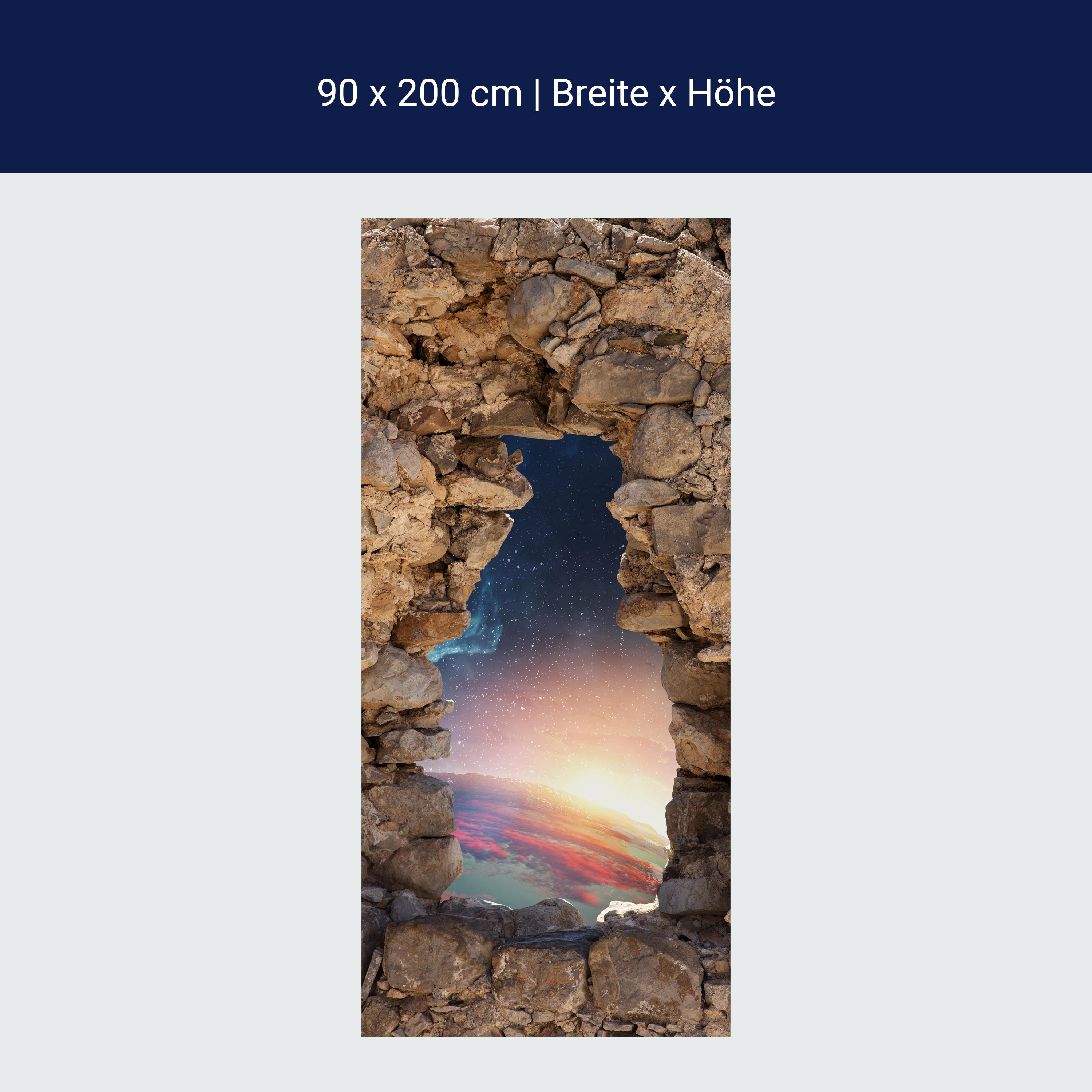 Türtapete 3D Steine, Weltraum, Erde, Sterne M1272 Türtapete 3D Steine, Weltraum, Erde, Sterne M1272