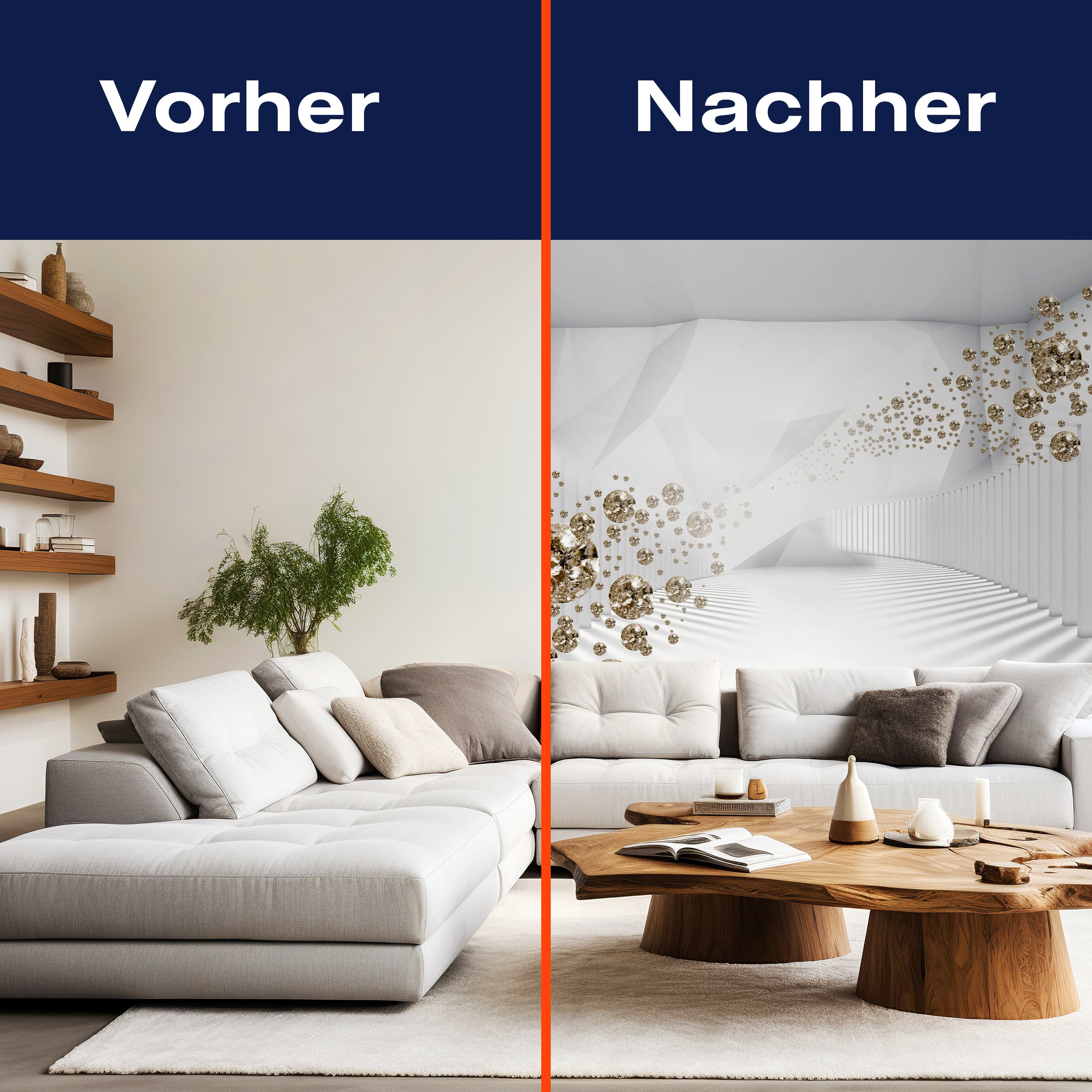 Fototapete Weiss 3D Diamant M1273 - Bild 9 Fototapete Weiss 3D Diamant M1273 - Bild 9