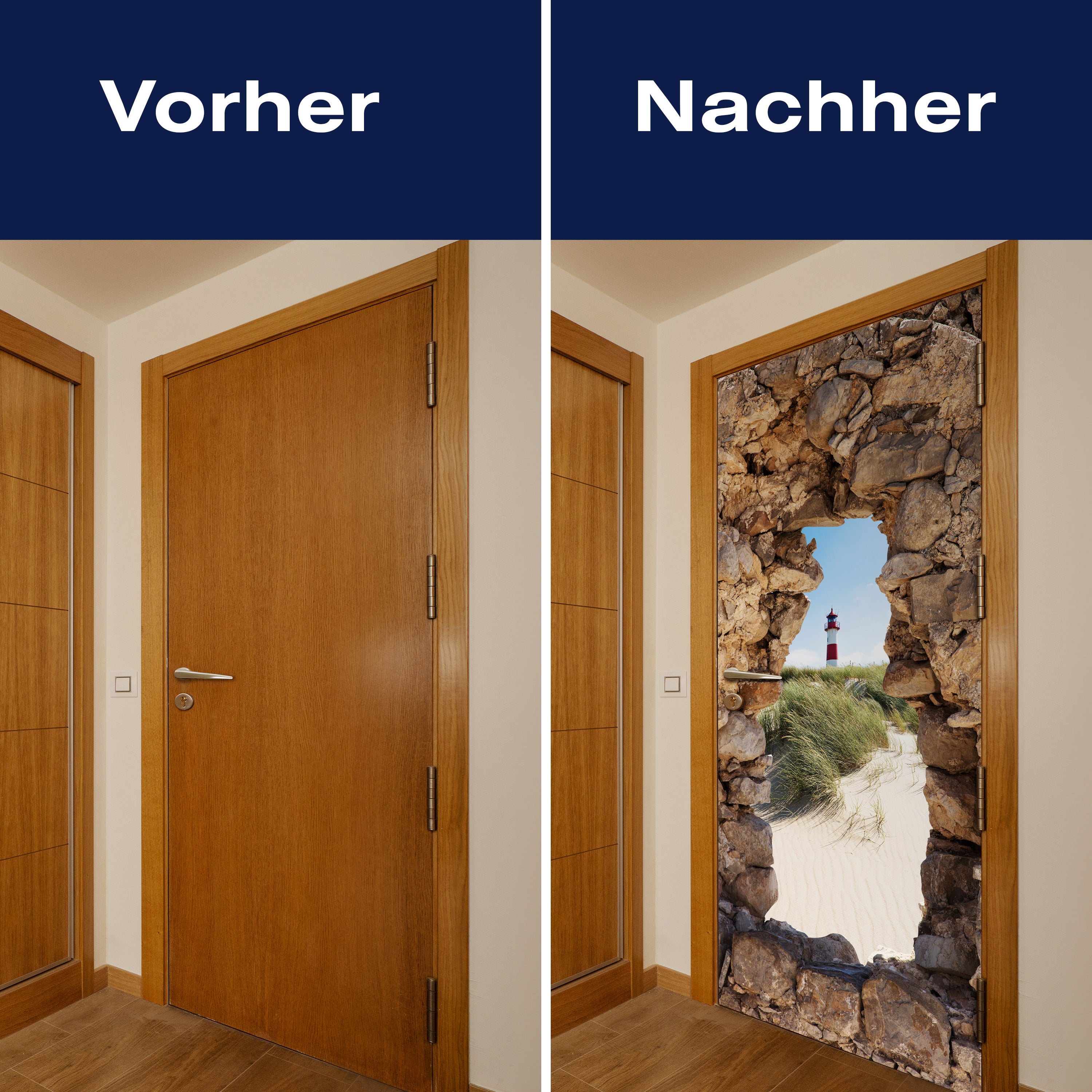 Türtapete 3D Naturstein, Leuchtturm, Strand, Düne M1278 - Bild 10 Türtapete 3D Naturstein, Leuchtturm, Strand, Düne M1278 - Bild 10