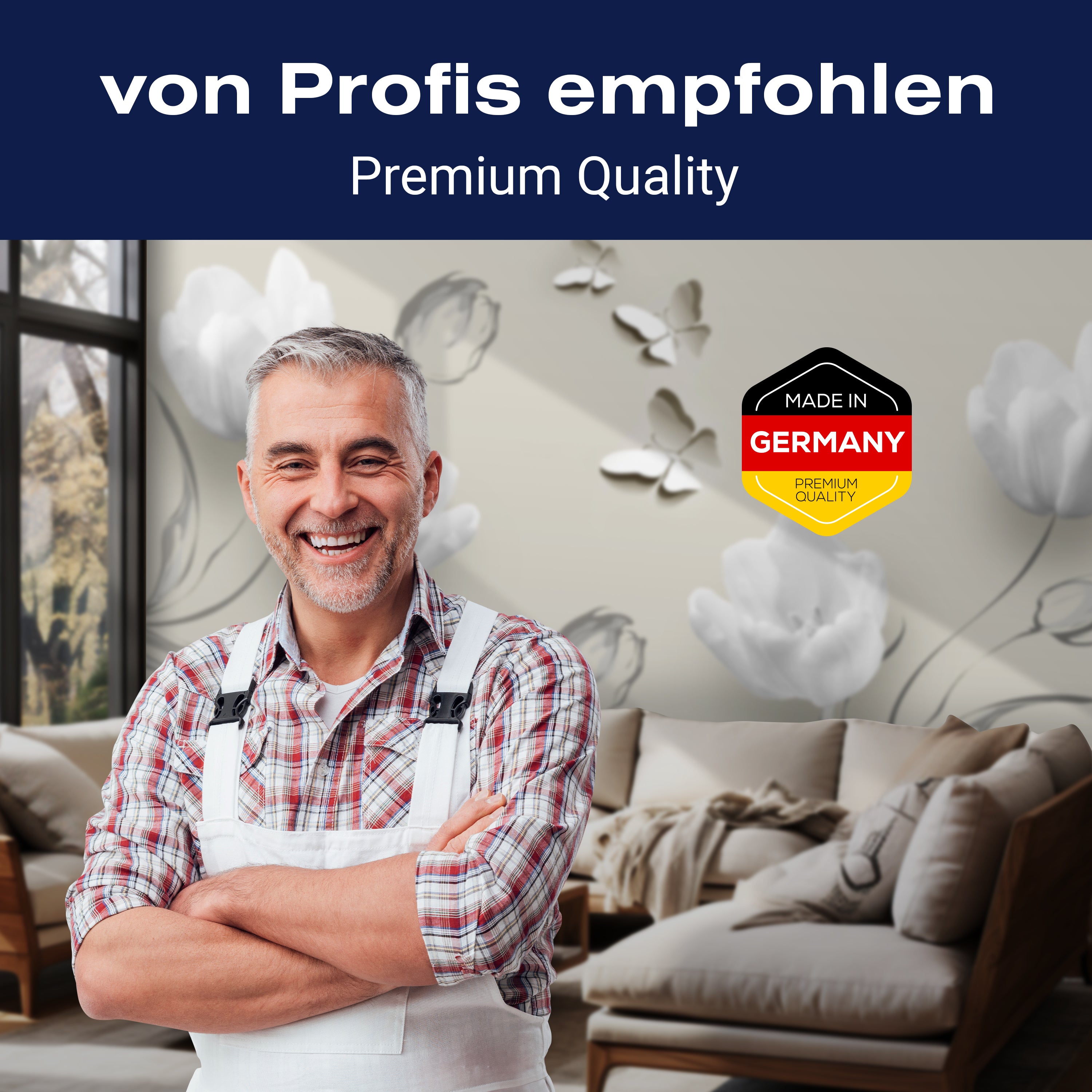 Fototapete Weisse Tulpen Ornamente M1279 - Bild 5 Fototapete Weisse Tulpen Ornamente M1279 - Bild 5