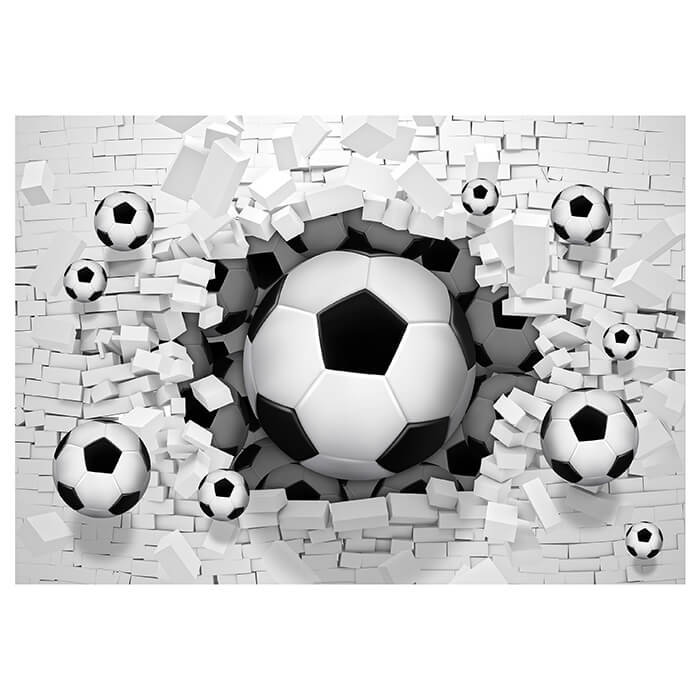 Fototapete Fussball Wanddurchbruch 3D M1287 - Bild 2 Fototapete Fussball Wanddurchbruch 3D M1287 - Bild 2
