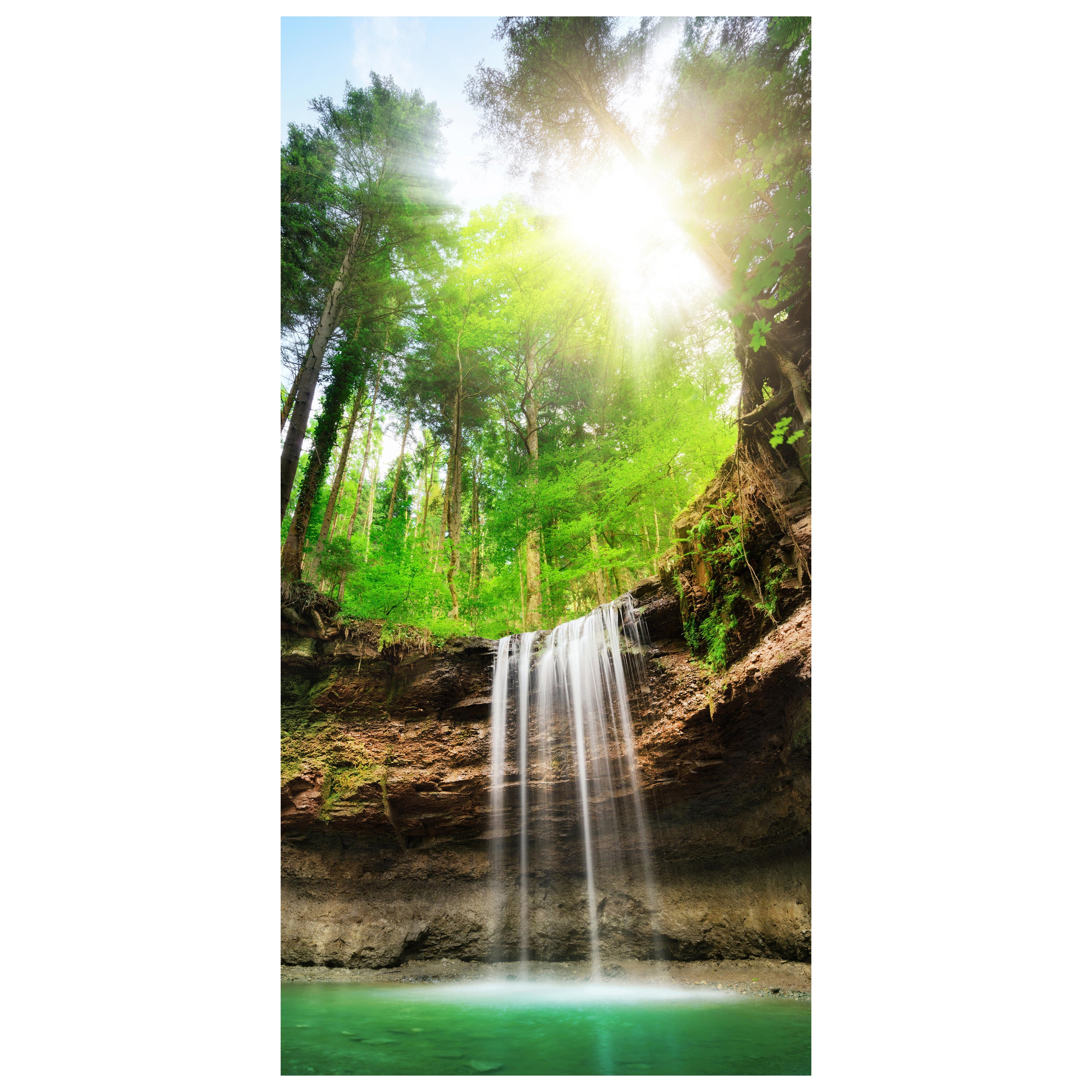 Türtapete Wasserfall im Wald, Sonne, Wasser, Natur M1294 - Bild 2 Türtapete Wasserfall im Wald, Sonne, Wasser, Natur M1294 - Bild 2