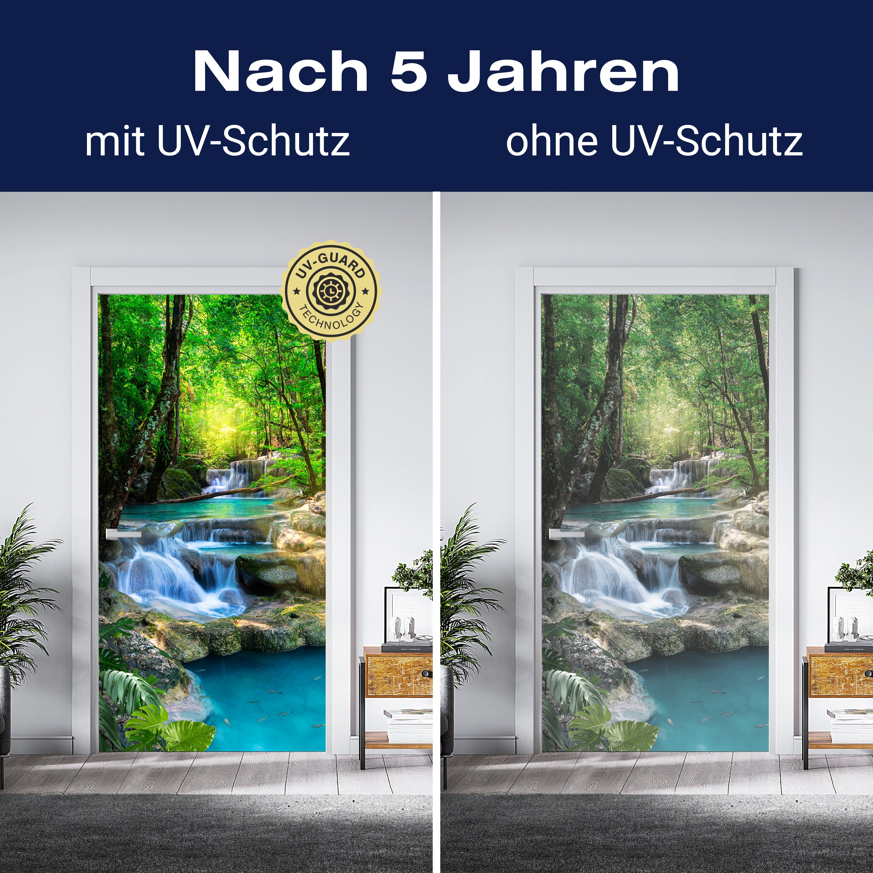 Türtapete Wasser Treppen im Wald, Natur, Bäume M1295 - Bild 4 Türtapete Wasser Treppen im Wald, Natur, Bäume M1295 - Bild 4