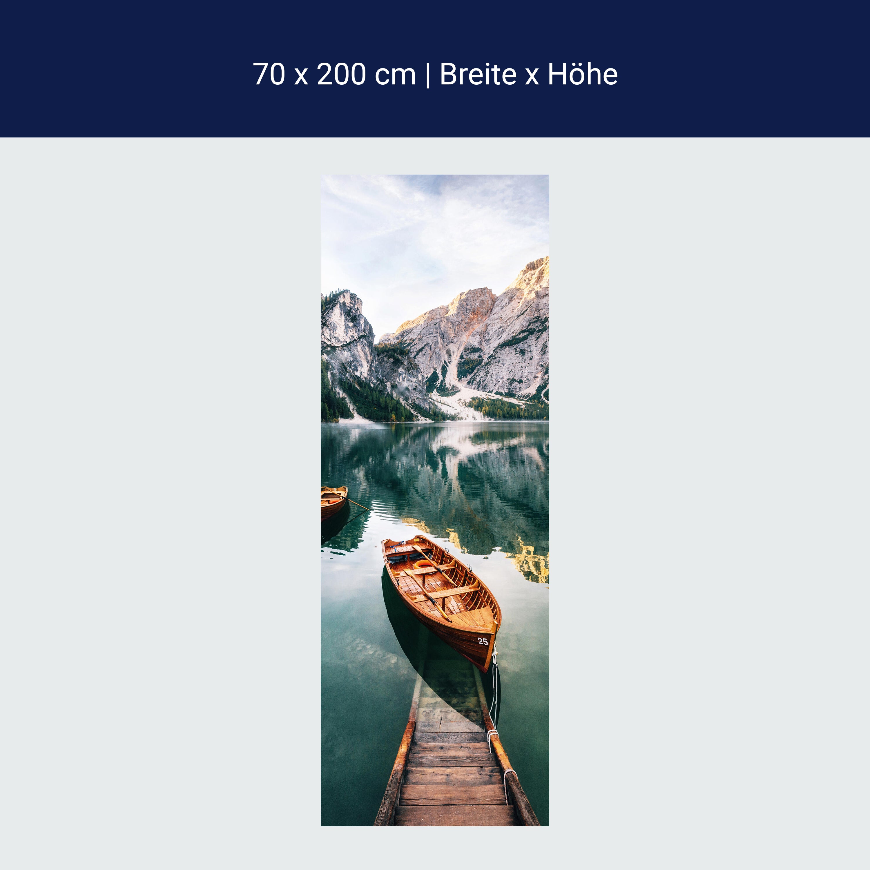 Türtapete Boote auf Bergsee, Gebirge, Wasser, Boot M1300 Türtapete Boote auf Bergsee, Gebirge, Wasser, Boot M1300