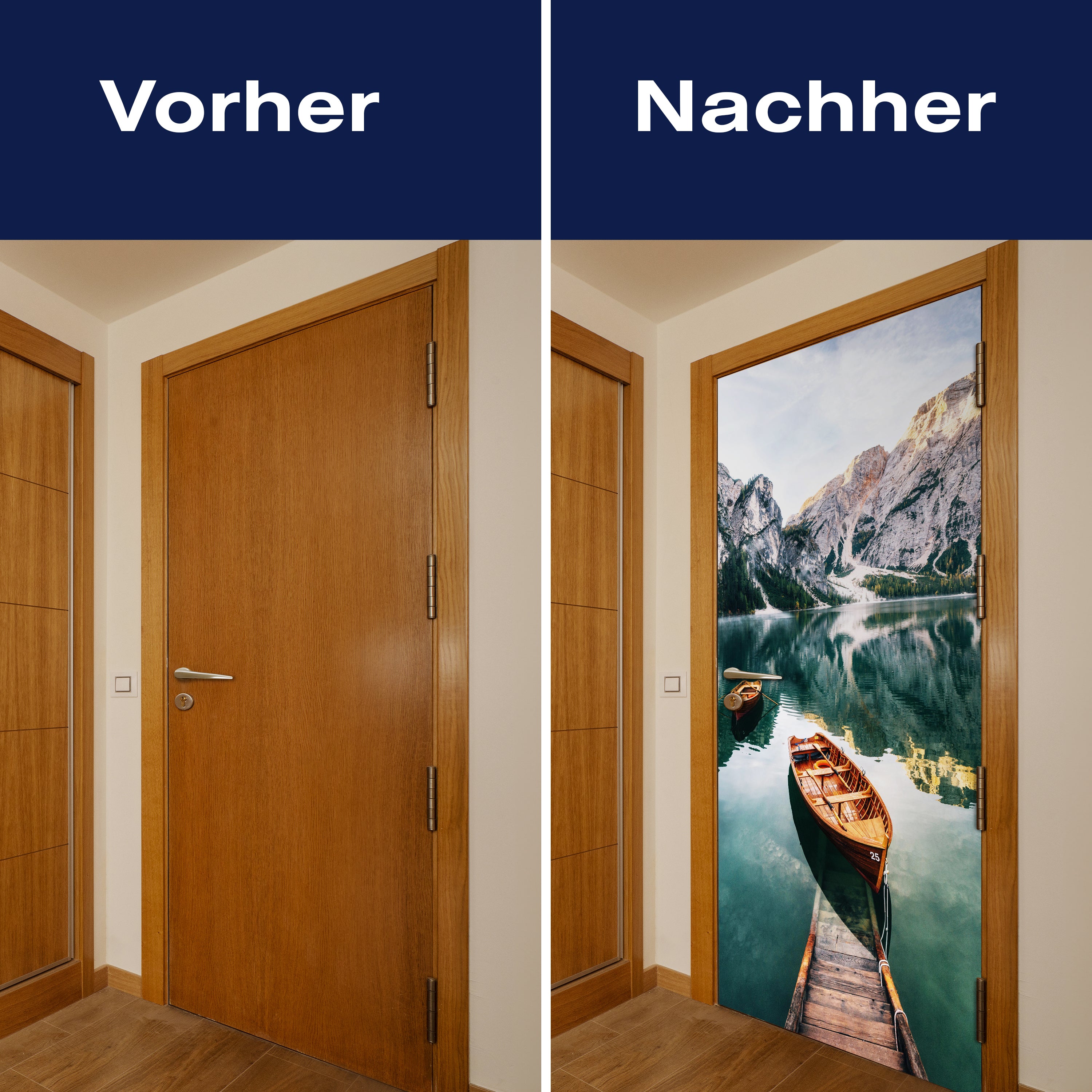 Türtapete Boote auf Bergsee, Gebirge, Wasser, Boot M1300 - Bild 10 Türtapete Boote auf Bergsee, Gebirge, Wasser, Boot M1300 - Bild 10